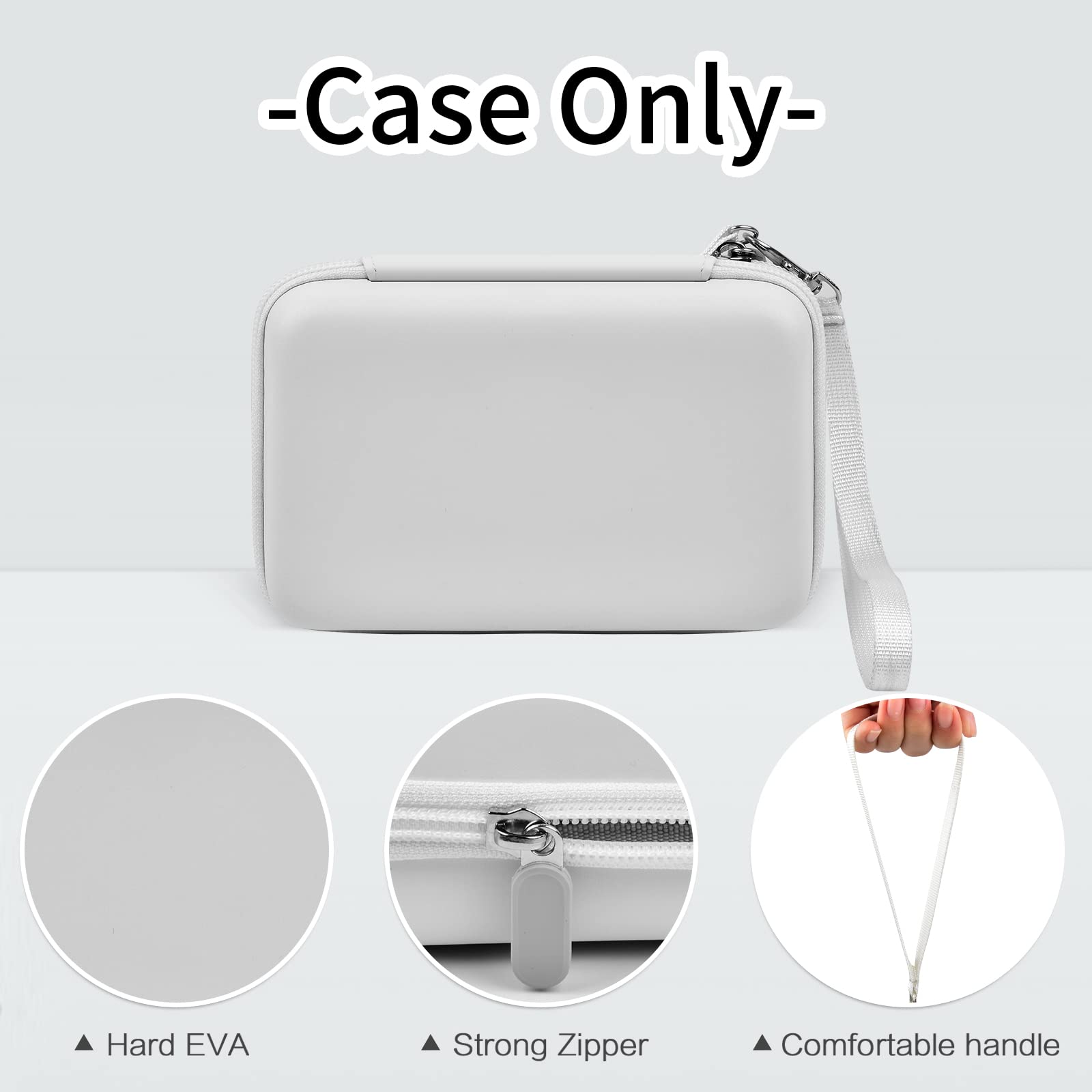 Againmore Hard Protective Case Compatible with Handheld Portable Gaming Console - Mini Video Game Storage Bag with Analog Sticks, Charging Cable & Accessories (Case Only) - Perfect for Travel, Storage & Gaming On The Go