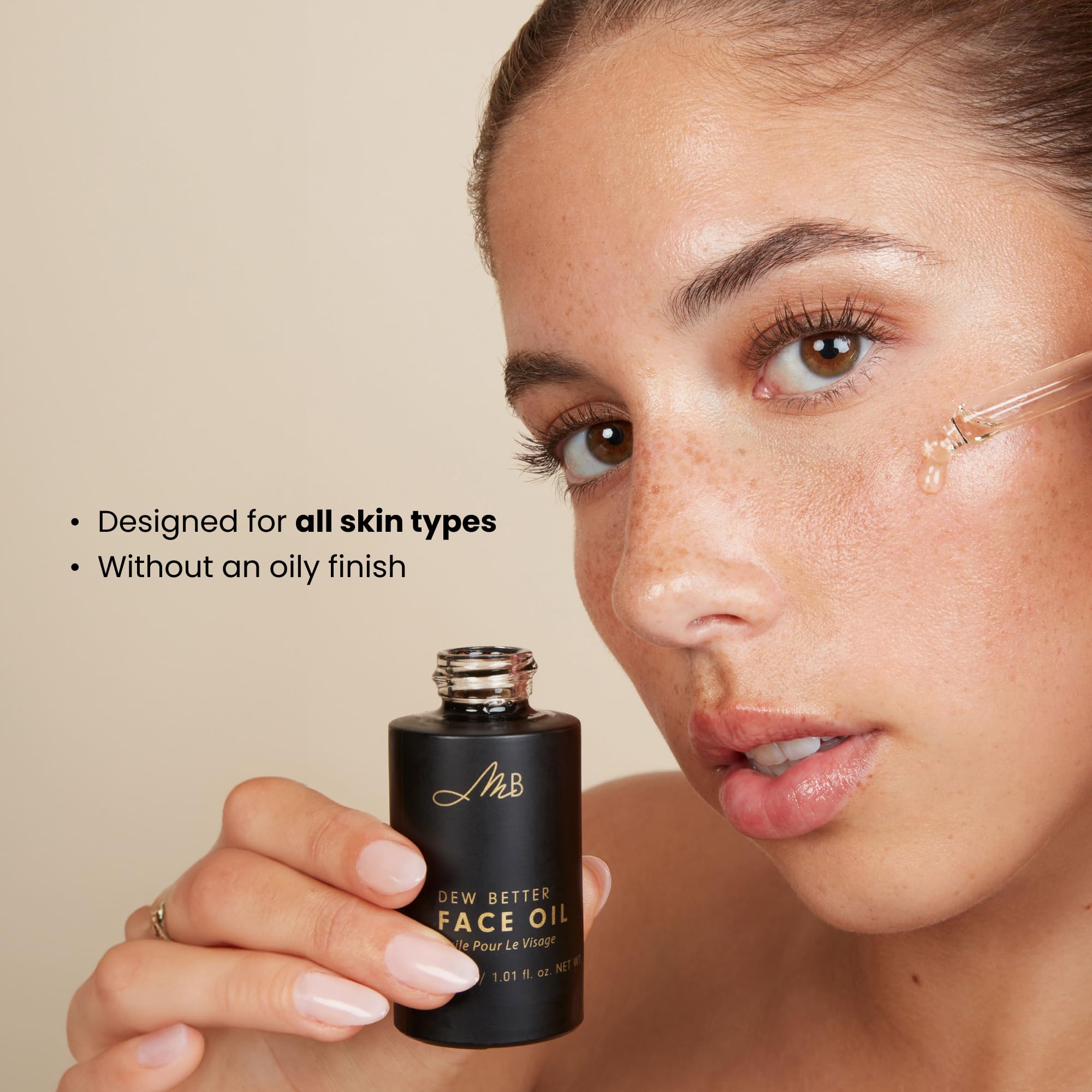 Monika Blunder Beauty DEW BETTER FACE OIL - Hydrating & Glowing Clean Facial Oil for Dry & Sensitive Skin - 1.01 fl oz - Perfect for Nighttime Skincare & Makeup Prep
