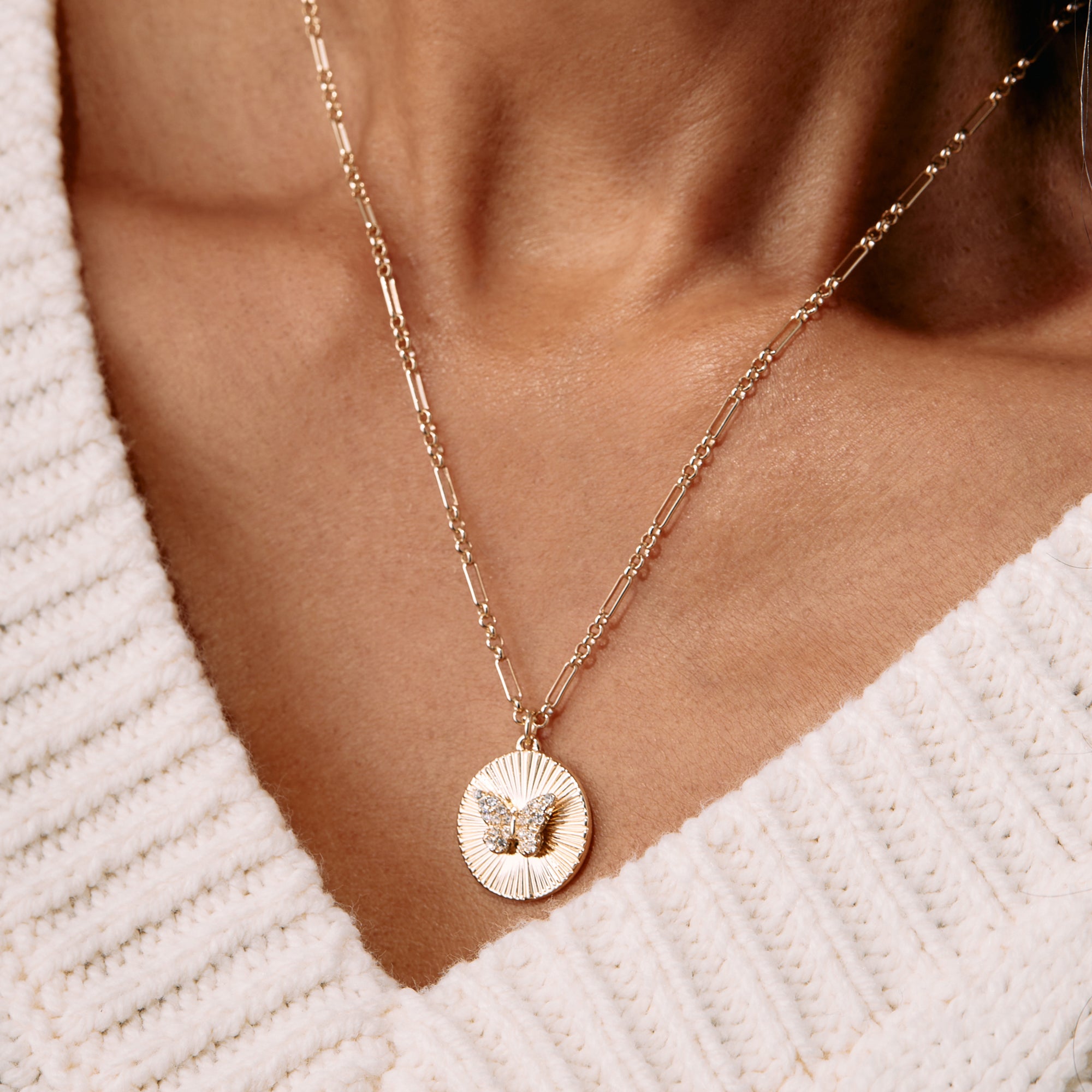 Butterfly Charm Necklace and Stud Earrings Gift Set for Women - Elegant Jewelry Set for Birthday, Anniversary & Valentine's Day Gifts - Perfect for Everyday Wear & Special Occasions