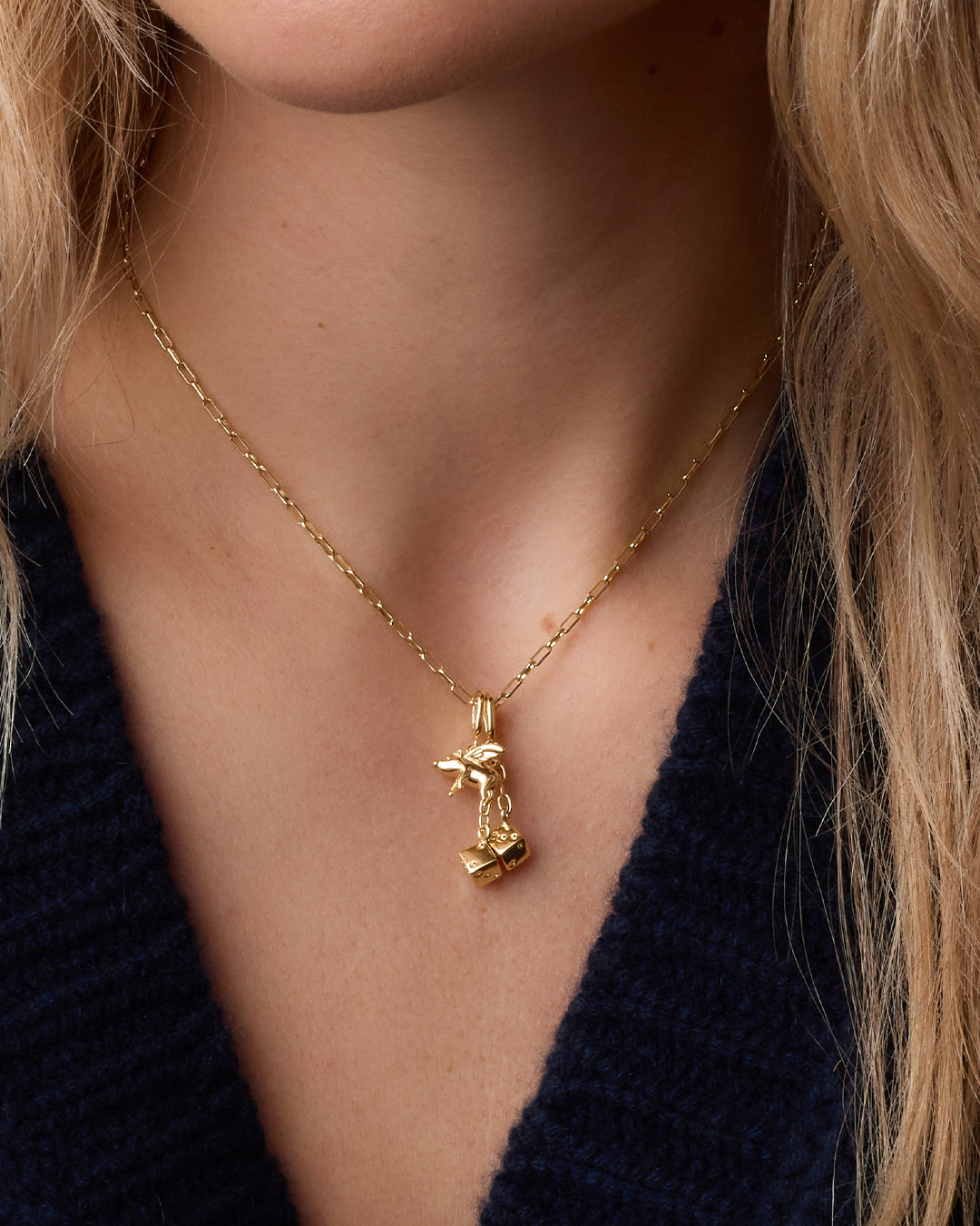 Lucky Parker Charm Necklace - Elegant Gold Plated Pendant for Women - Perfect for Everyday Wear, Gifts & Special Occasions