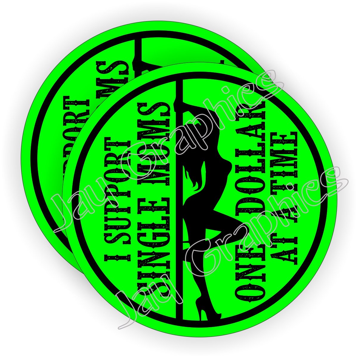 2 Pack I SUPPORT SINGLE MOMS Hard Hat Stickers - Funny Construction, Welding & Motorcycle Helmet Decals for Laborers, Truckers & Plumbers - Perfect for Toolboxes, Scaffolds & Work Gear | Great Gift for Single Moms & Supporters