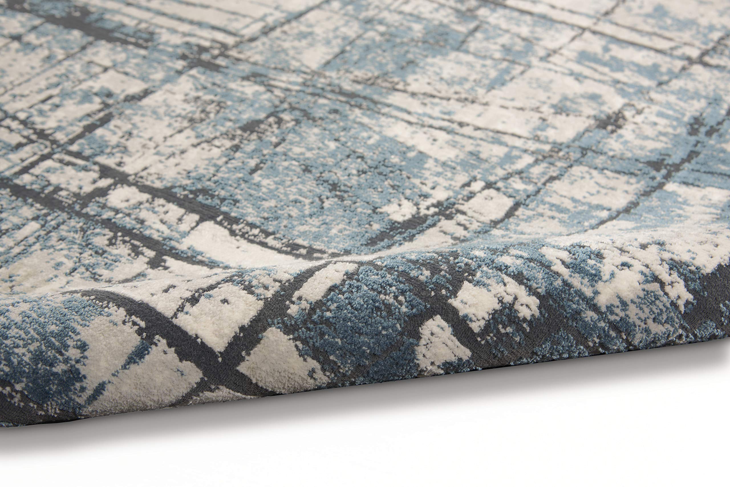 Calvin Klein Vapor Grey/Blue 9' x 12' Modern Abstract Area Rug - Non-Shedding, Easy to Clean - Perfect for Living Room, Bedroom, Dining Room & Kitchen Decor