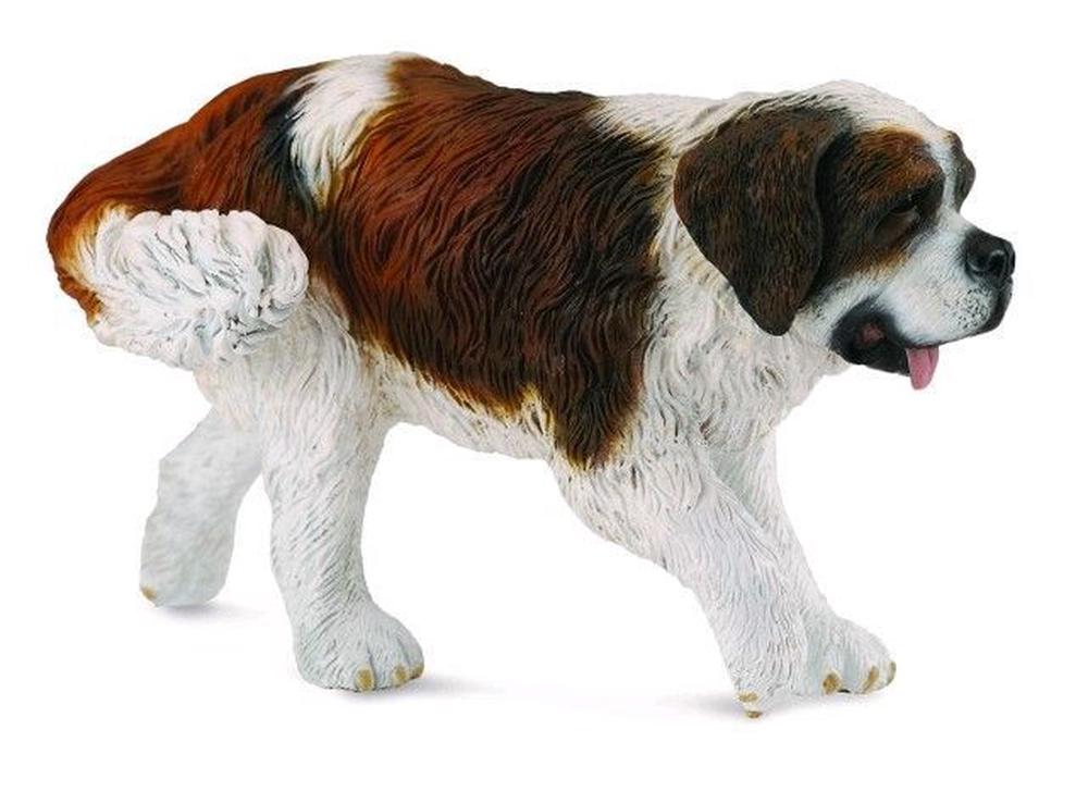 CollectA Saint Bernard Dog Figurine - Realistic Hand-Painted Toy Dog Model for Kids, Collectors & Home Decor | Perfect for Playtime, Display & Gift Giving