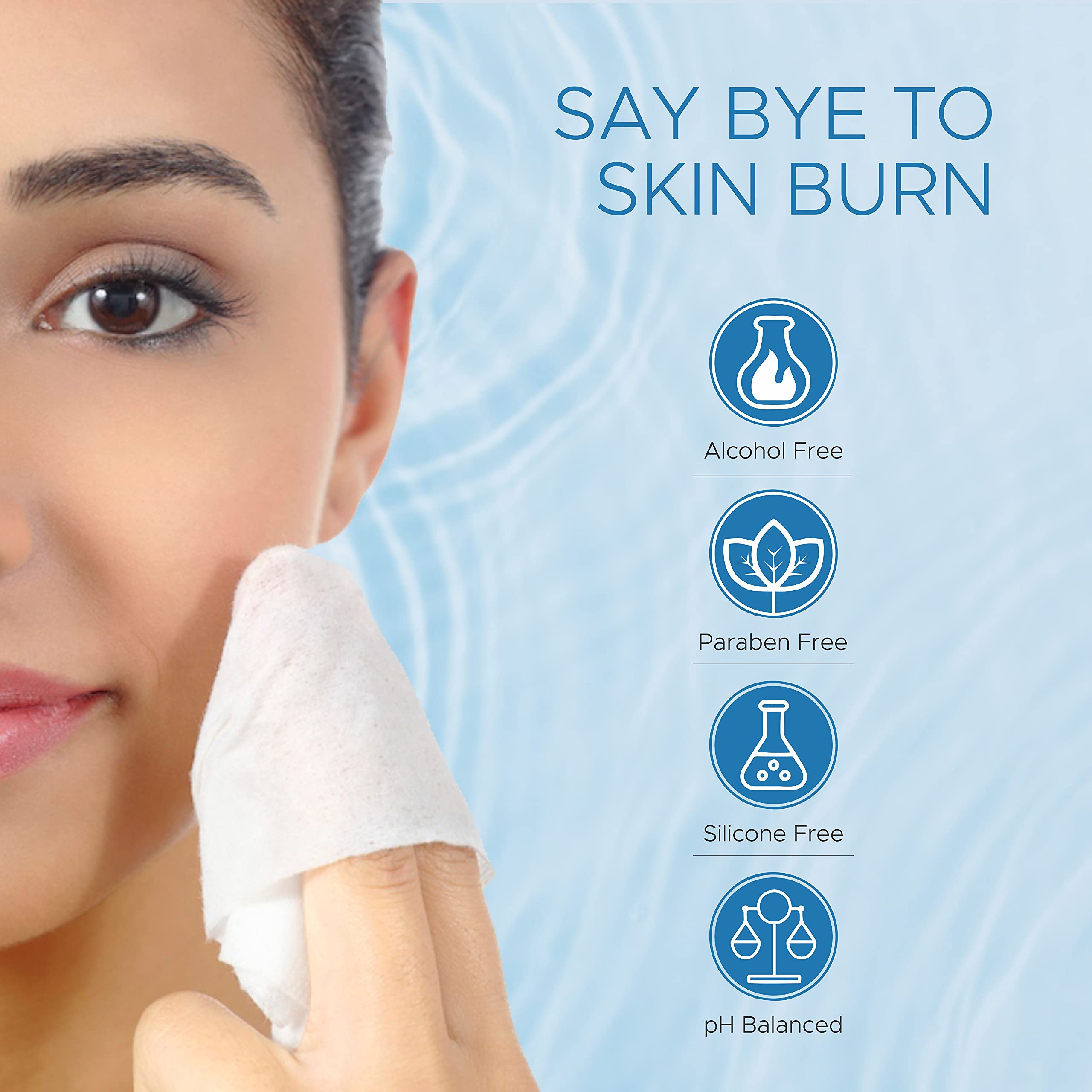 PERISAFE Essential Face Wipes - 4-IN-1 pH Balanced Cleansing Wipes for Sensitive Skin | Alcohol-Free, Paraben-Free, Silicone-Free | Individually Wrapped Travel Pack of 30 | Perfect for Gym, Travel & On-the-Go Skincare