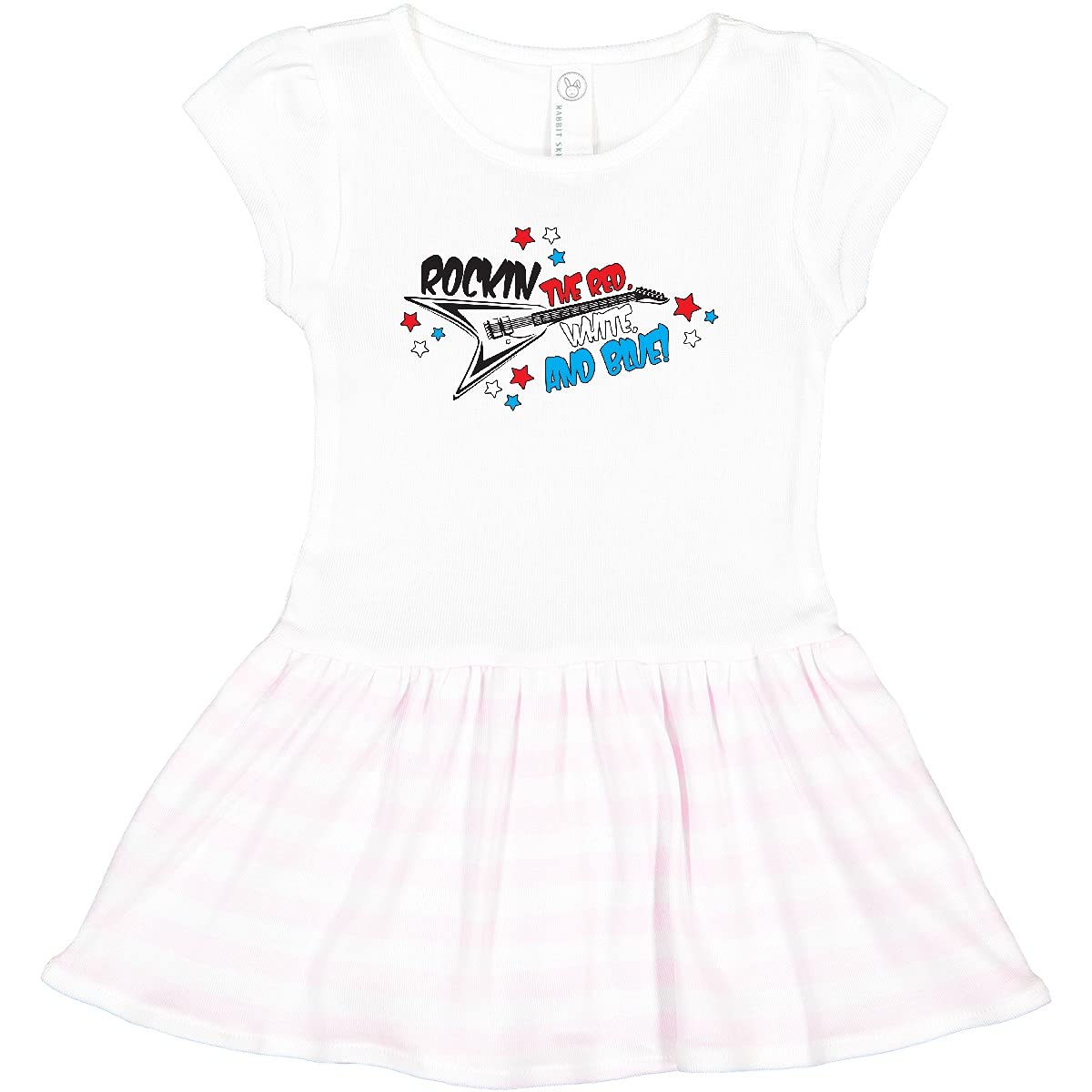 Inktastic Rocking The Red, White, and Blue Toddler Dress - Patriotic Baby Girl Outfit for 4th of July, Memorial Day & Independence Day Celebrations