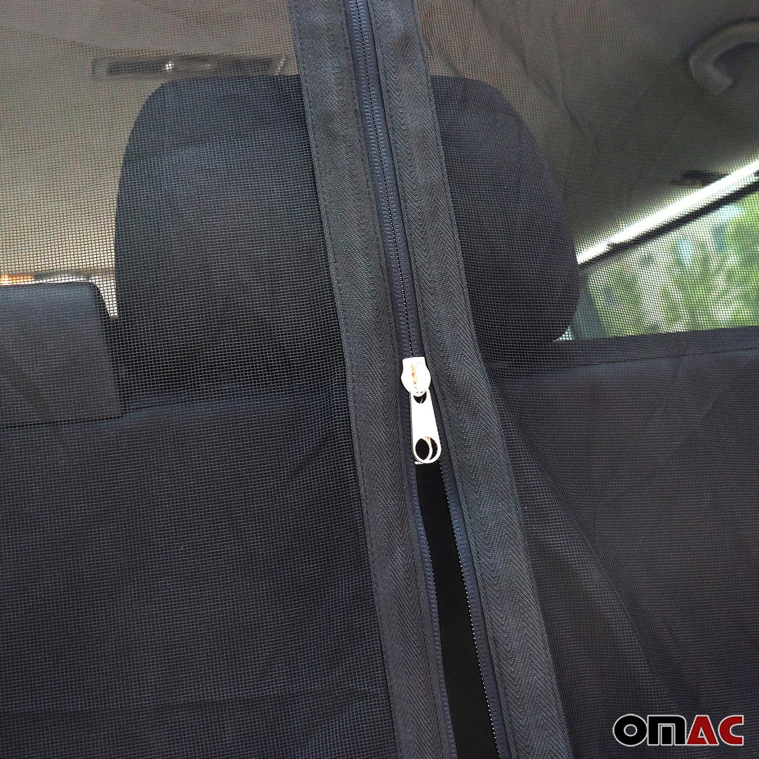 OMAC Magnetic Mosquito Net Bug Screen for Ford Transit 2015-2024 - Black Tailgate Mesh (1 Piece) | Perfect for Camping, Road Trips & Outdoor Adventures