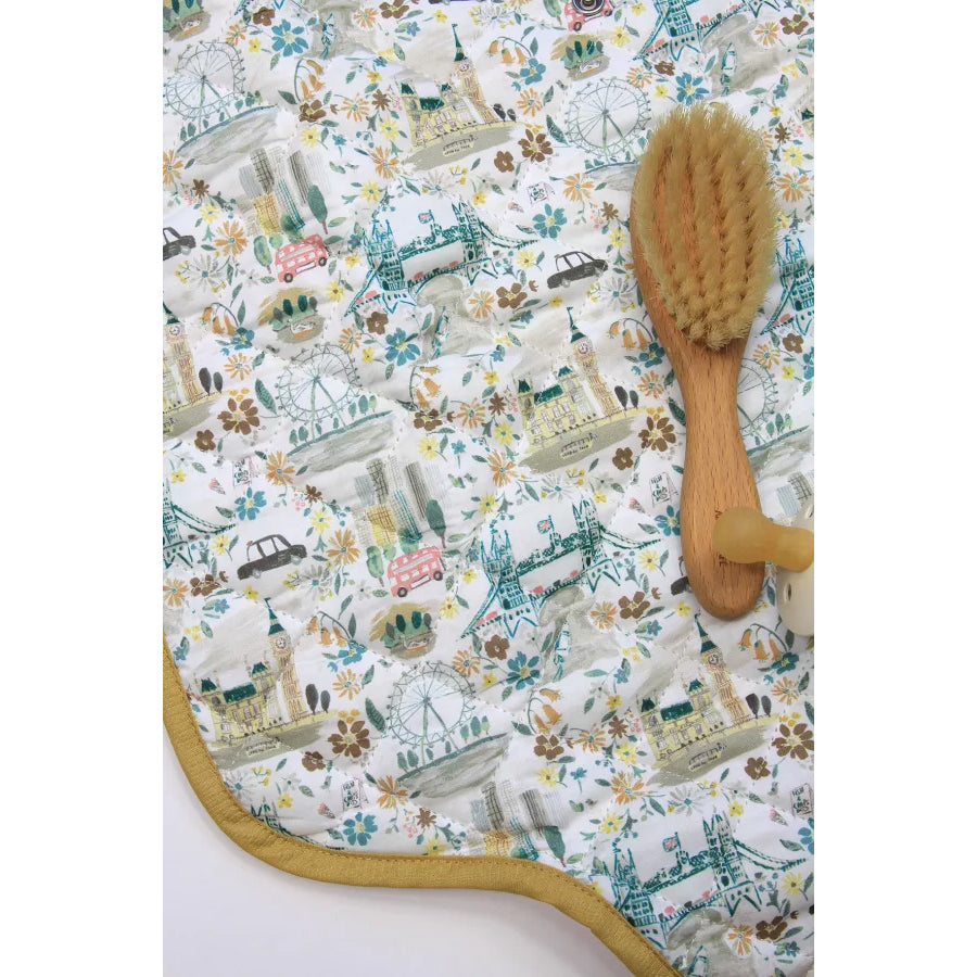 Organic Cotton Baby Changing Mat - Waterproof & Portable 67 x 42 cm - Perfect for Nursery, Travel & Diaper Changes | Barnabe aime le café Collection