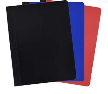 Mintra 3-Pack Poly Composition Notebooks - College Ruled, 80 Sheets (Black, Blue, Red) for School, Office, Business & Home Use - Perfect for Note Taking, Journaling & Study Sessions