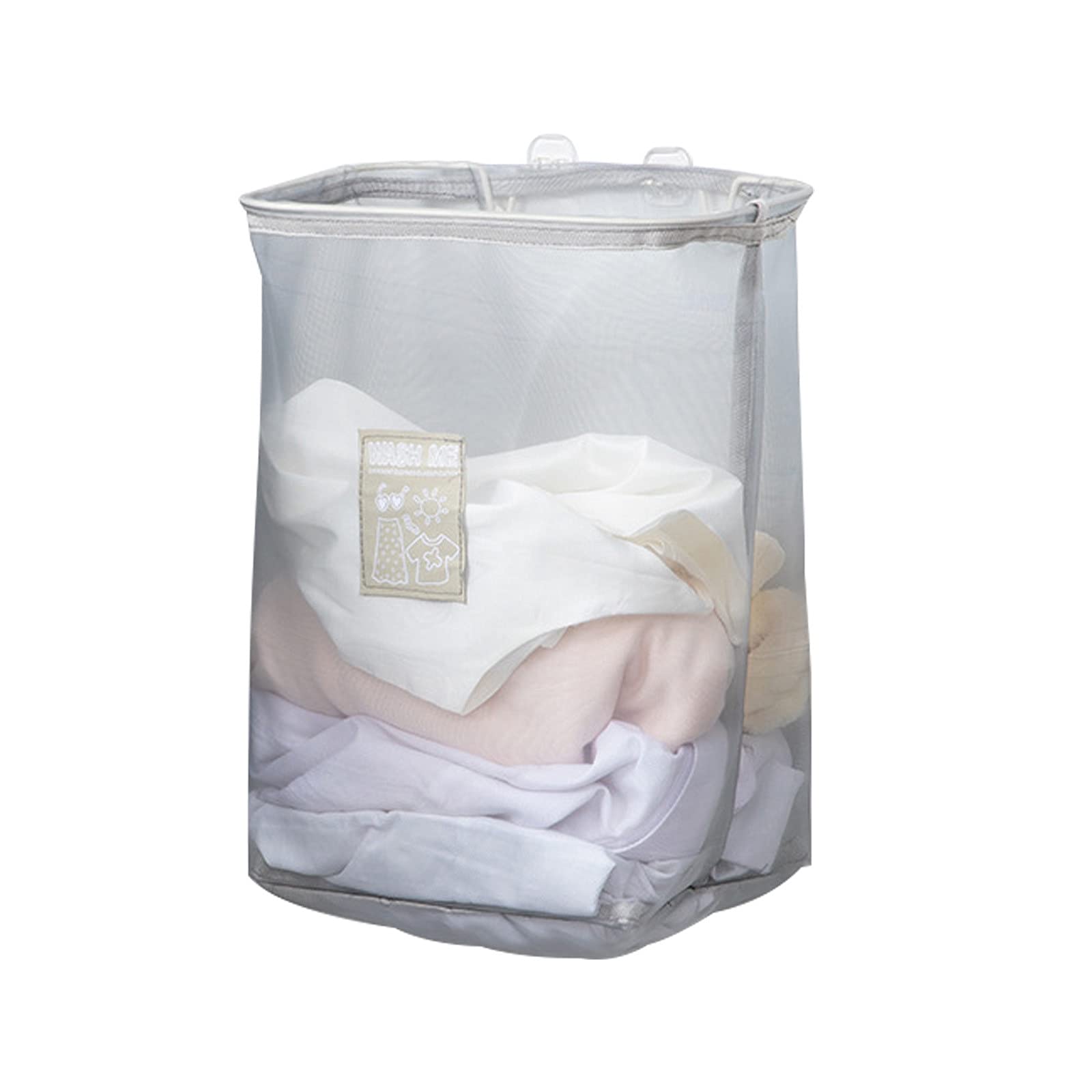 Foldable Wall Mounted Laundry Basket - SKNG Dirty Clothes Storage Organizer with Punch-Free Design for Home, Bathroom & Closet - Space Saving Household Storage Solution for Socks, Underwear & Small Items