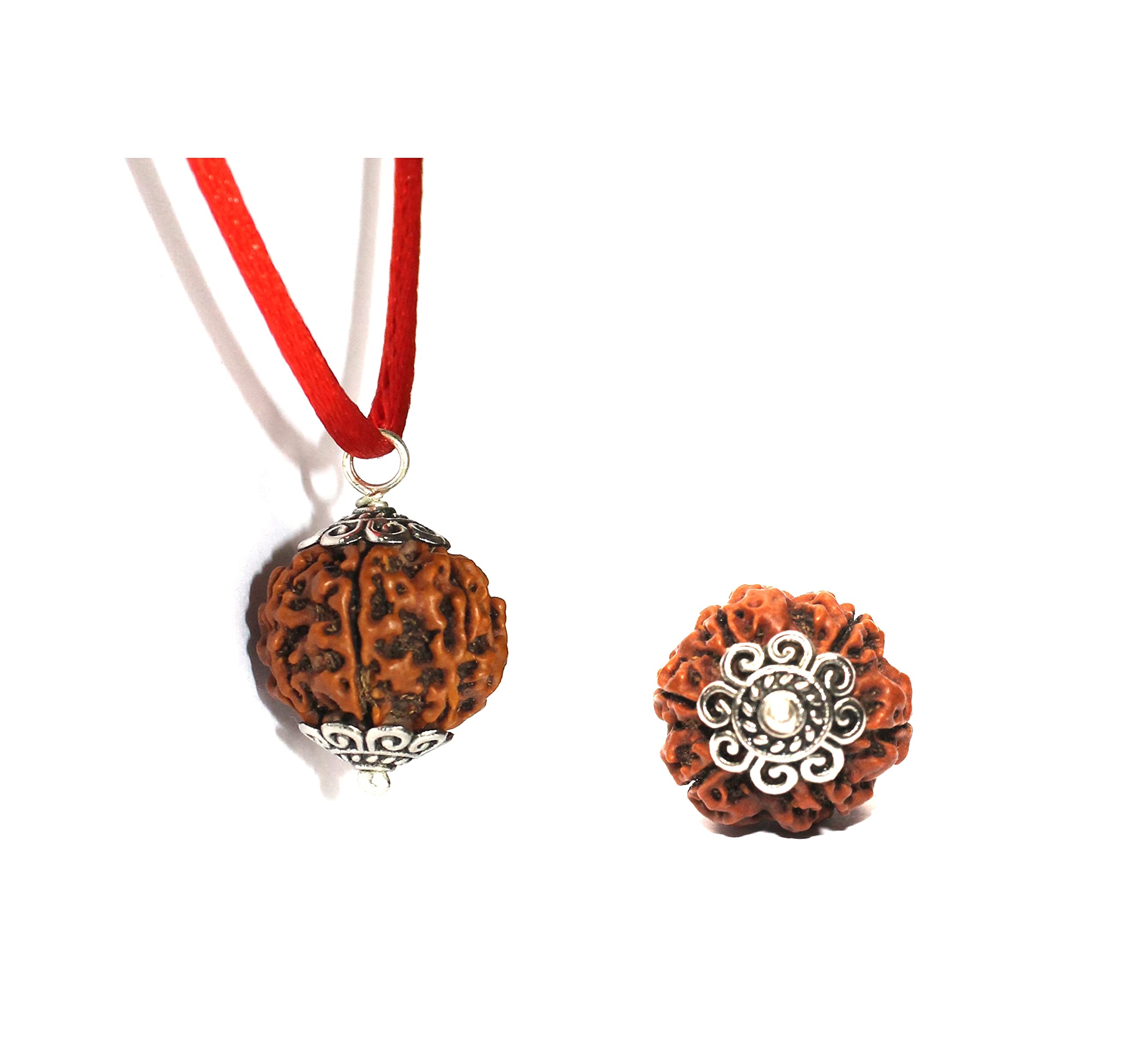 Authentic Certified Himalayan Rudraksha Beads - Tibetan Meditation Mala Necklace with Sterling Silver Pendant - Spiritual Prayer Jewelry for Yoga, Meditation & Mindfulness Practice