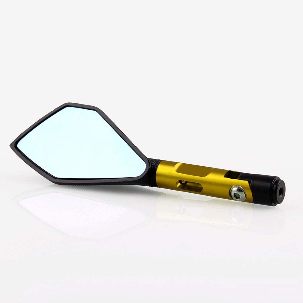 Universal Motorcycle Mirrors 360°Rotation CNC Aluminum - for Scooter ATV Bikes - Golden