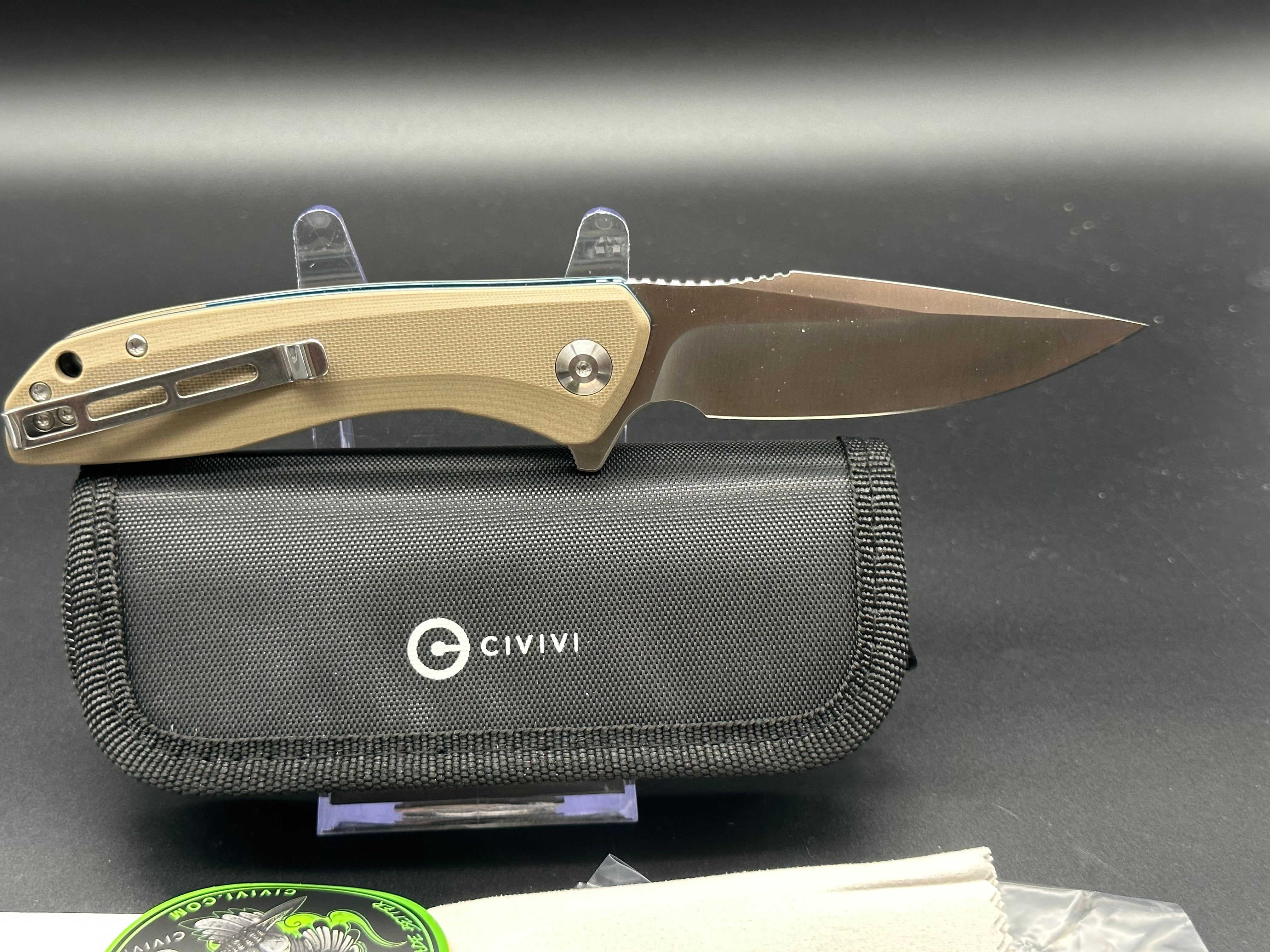 CIVIVI Baklash Folding Pocket Knife - EDC Tactical Knife with D2 Steel Blade, G10 Handle for Outdoor, Camping, Hiking & Everyday Carry (EDC)