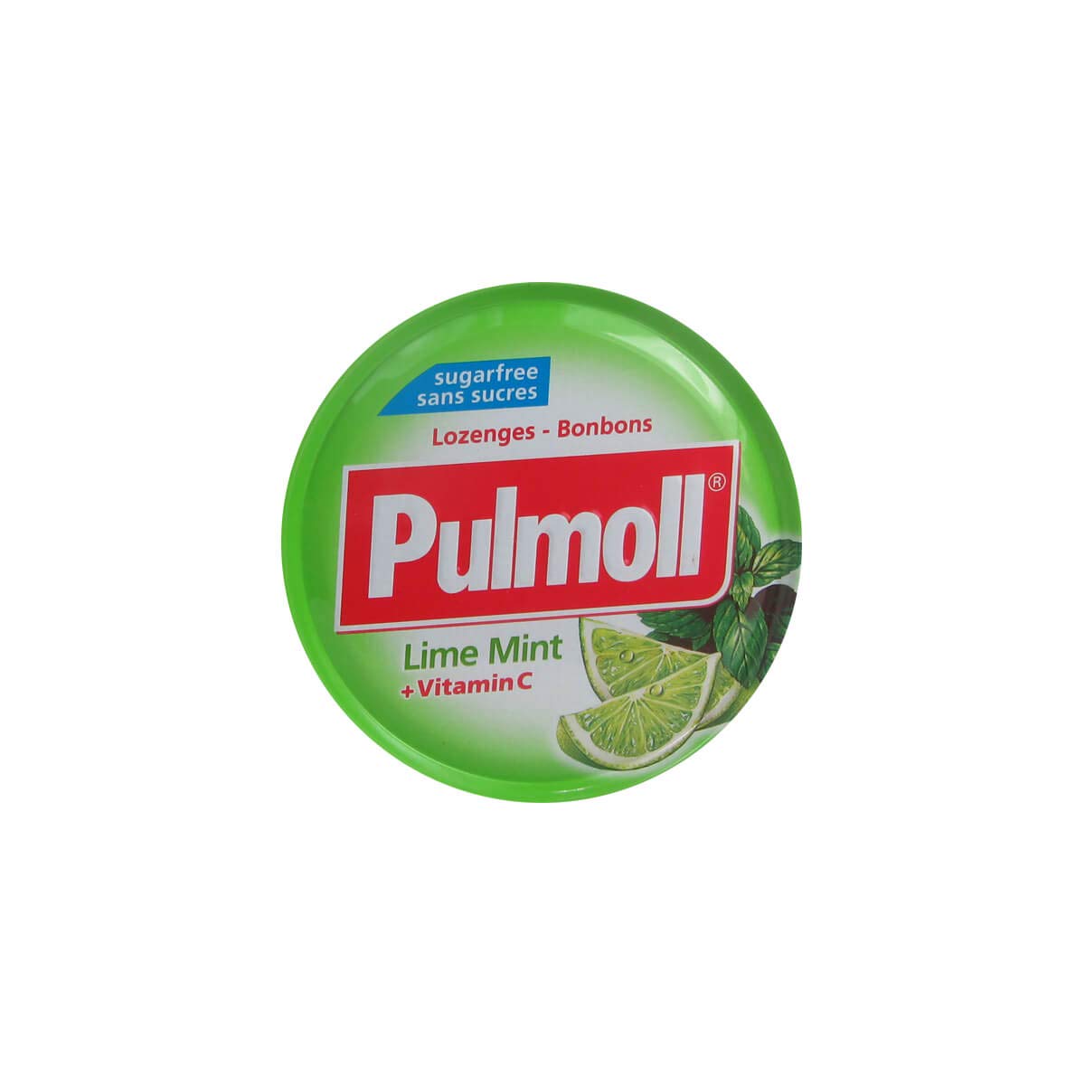 Pulmoll Sugar-Free Vitamin C Mint Lime Lozenges 45g - Immune Support & Fresh Breath for Travel, Work & Daily Wellness