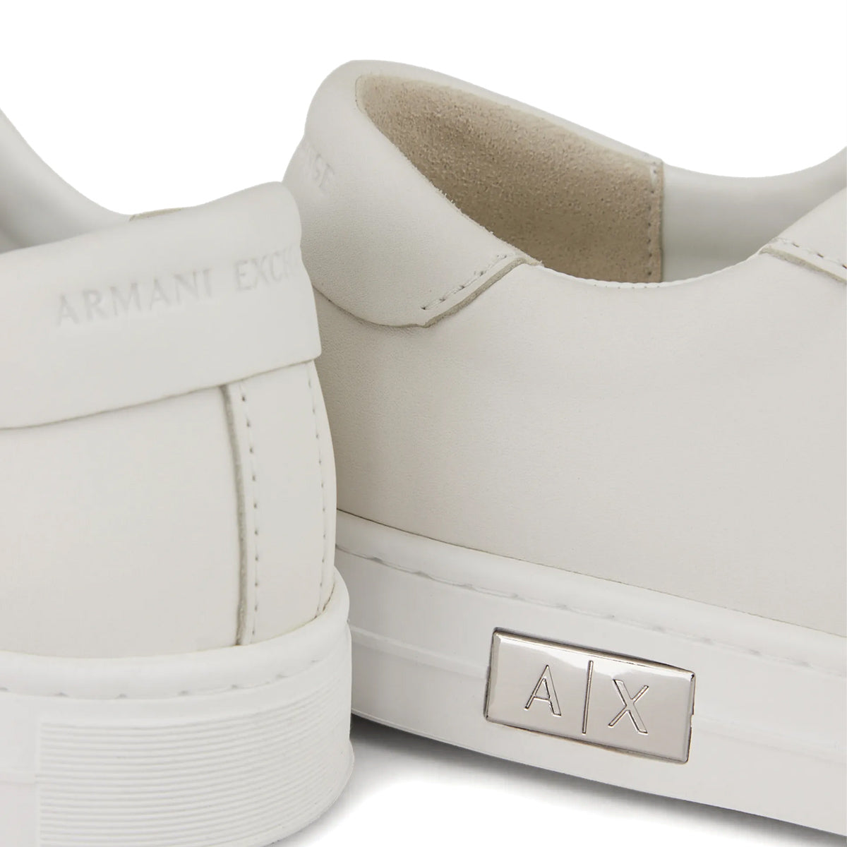 Armani Exchange White Leather Sneakers for Men & Women | XDX027XCC14 | Stylish & Comfortable for Casual Wear, Office & Daily Outfits