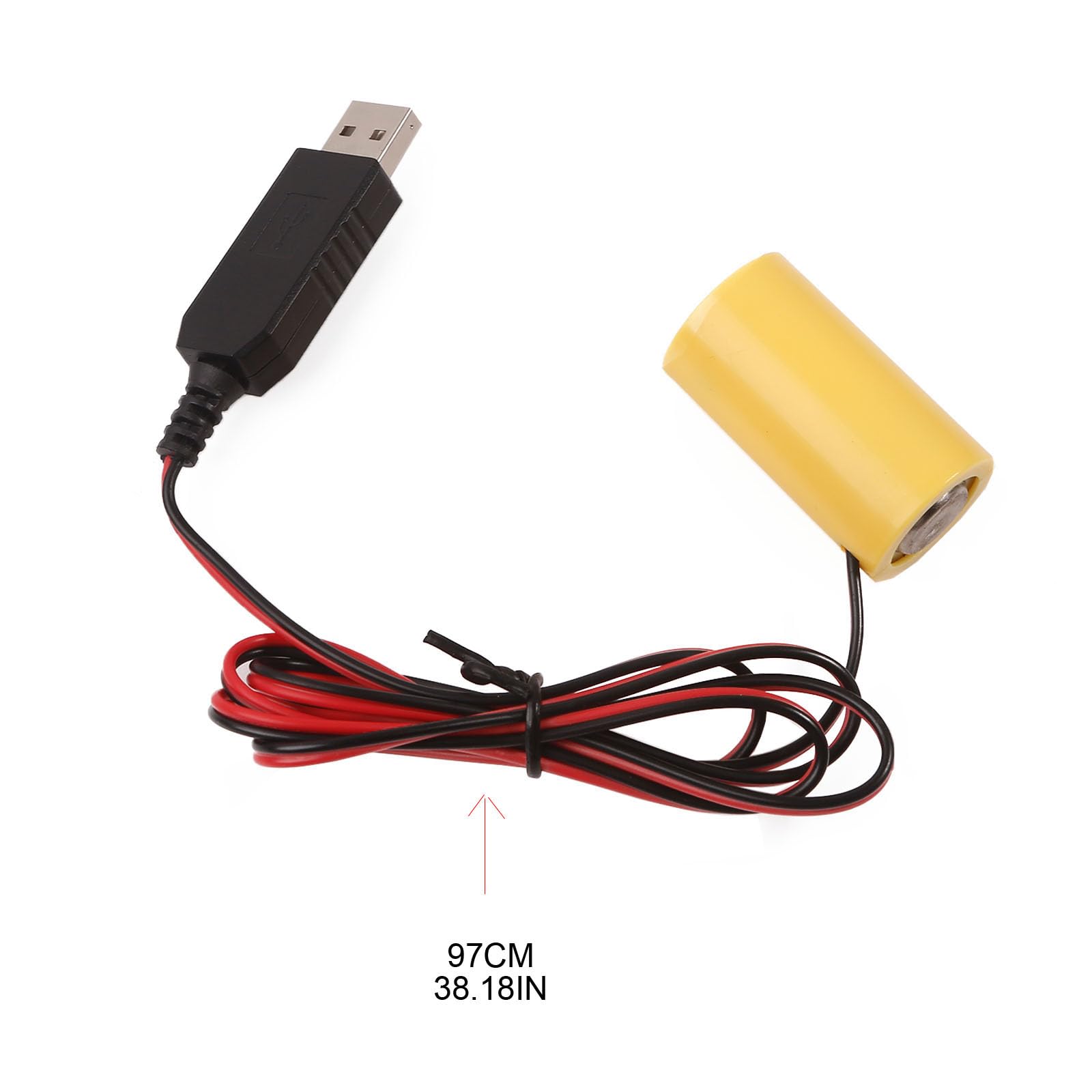 LR14 C Battery USB Power Supply Cable - Replace 4 LR14 C Batteries (4 x 1.5V) | Portable Power Solution for Flashlights, Toys & Electronic Devices | Eco-Friendly USB Charging Alternative