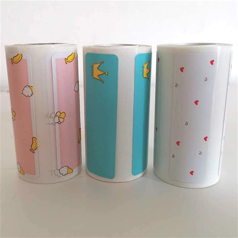 Poooliprint Sticky Labels - 3 Rolls Thermal Paper for Poooli Pocket Printer (Fantasy Design) - Perfect for Organizing, Labeling & Crafting Projects