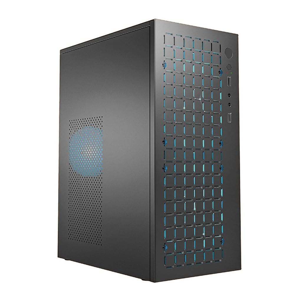 VENECA Compact Mini ITX/M-ATX PC Case with USB 2.0 Ports - Supports SSD & 3.5