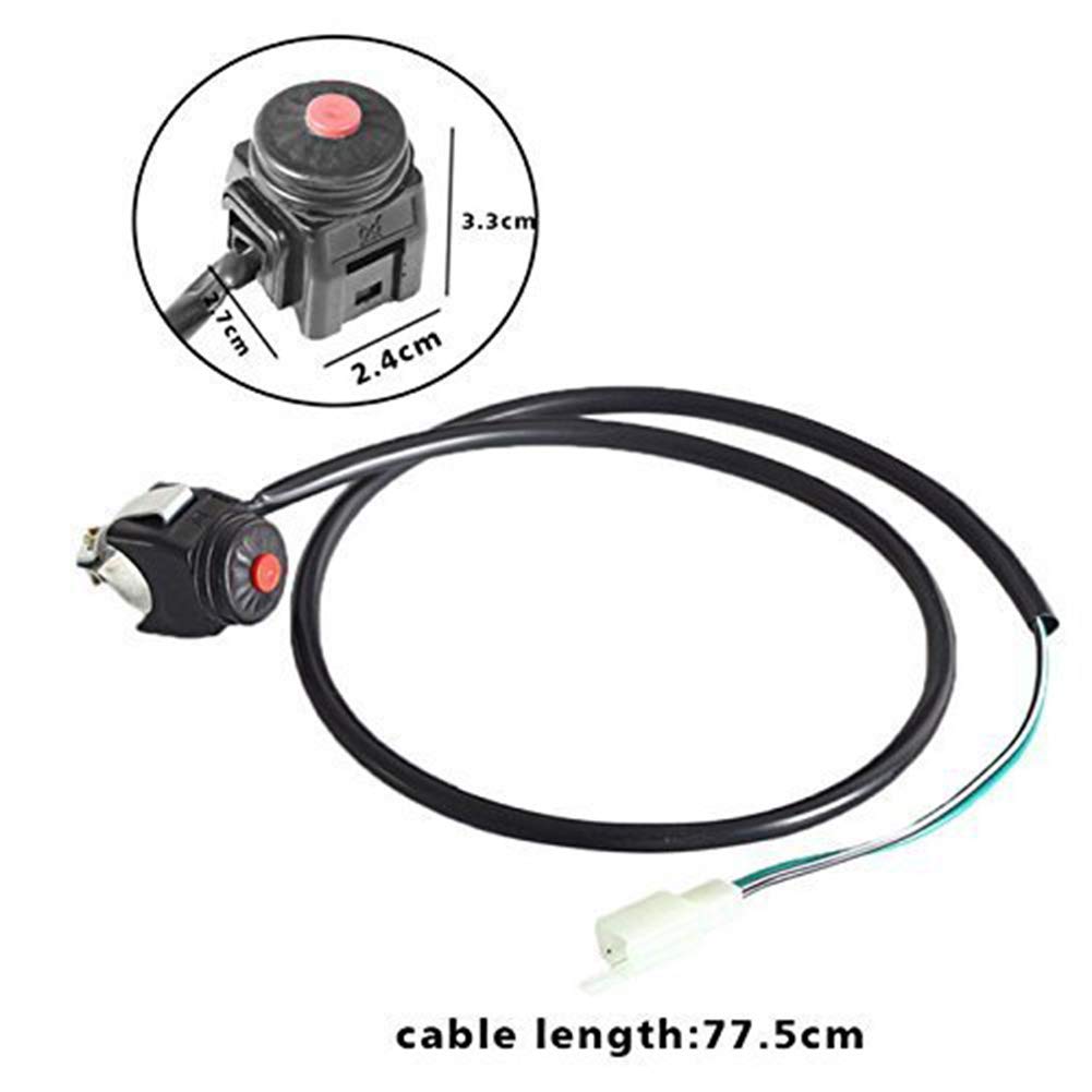 Kill Switch Stop Switch Horn Button for Motorcycle ATV Pit Dirt Bike - Emergency Engine Cut Off & Safety Control - Perfect for Off-Road, Racing & Trail Riding