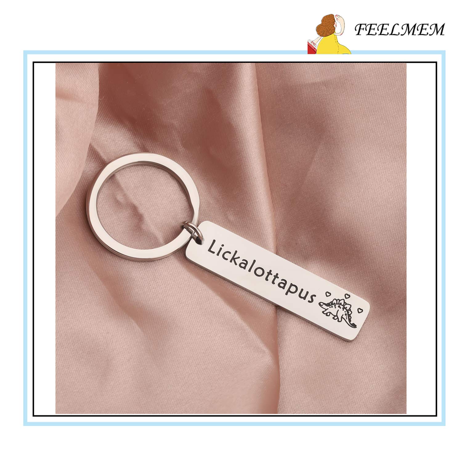 FEELMEM Funny Lickalottapus Keychain - Unique LGBT Pride Gift for Lesbian Couples, Gay Jewelry & Same Sex Keyring - Perfect for Pride Month, Coming Out Celebrations & LGBTQ+ Events