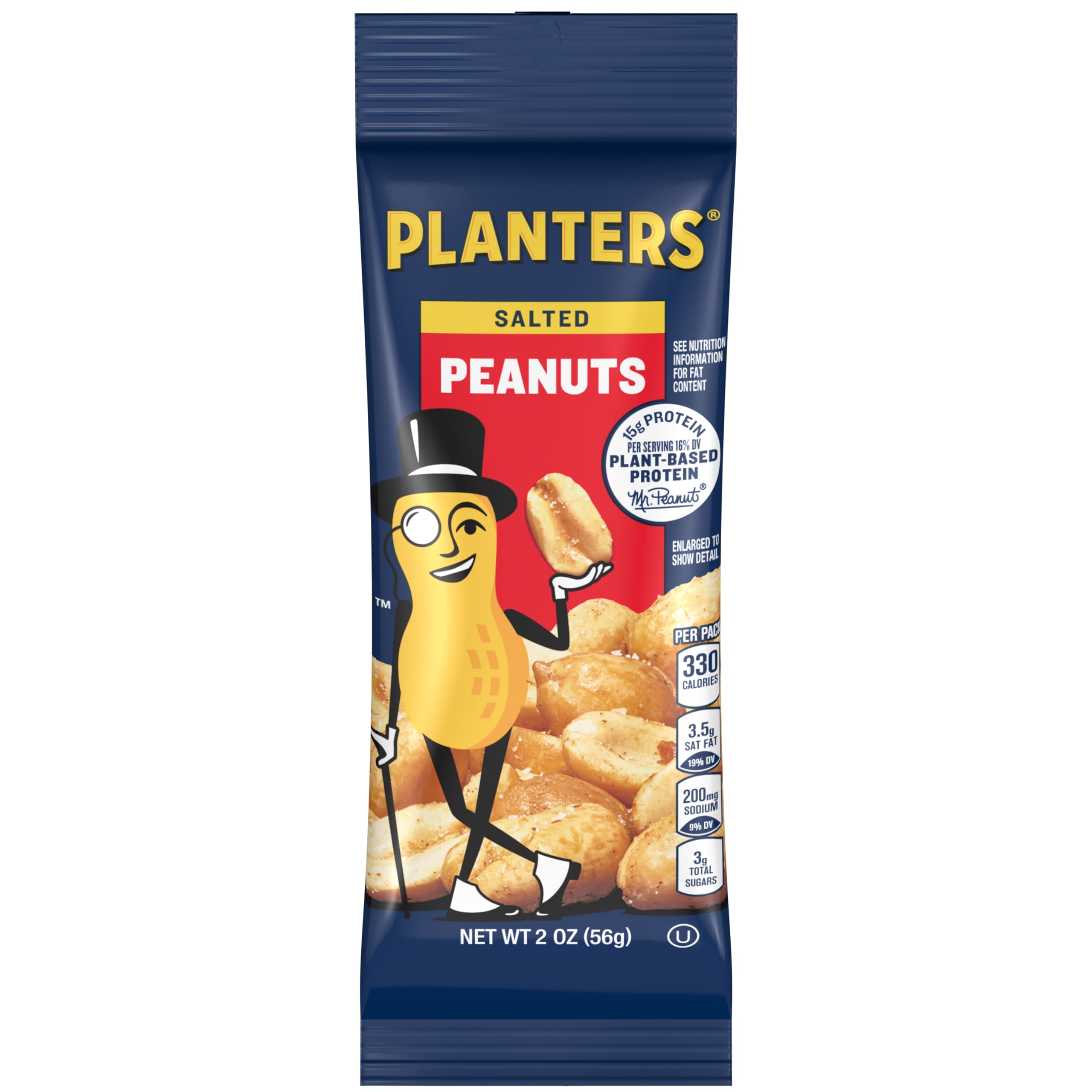Salted Peanuts in Single Serve 2oz Bags (Pack of 144) - Perfect for Office Snacks, Vending Machines & On-the-Go Nutrition