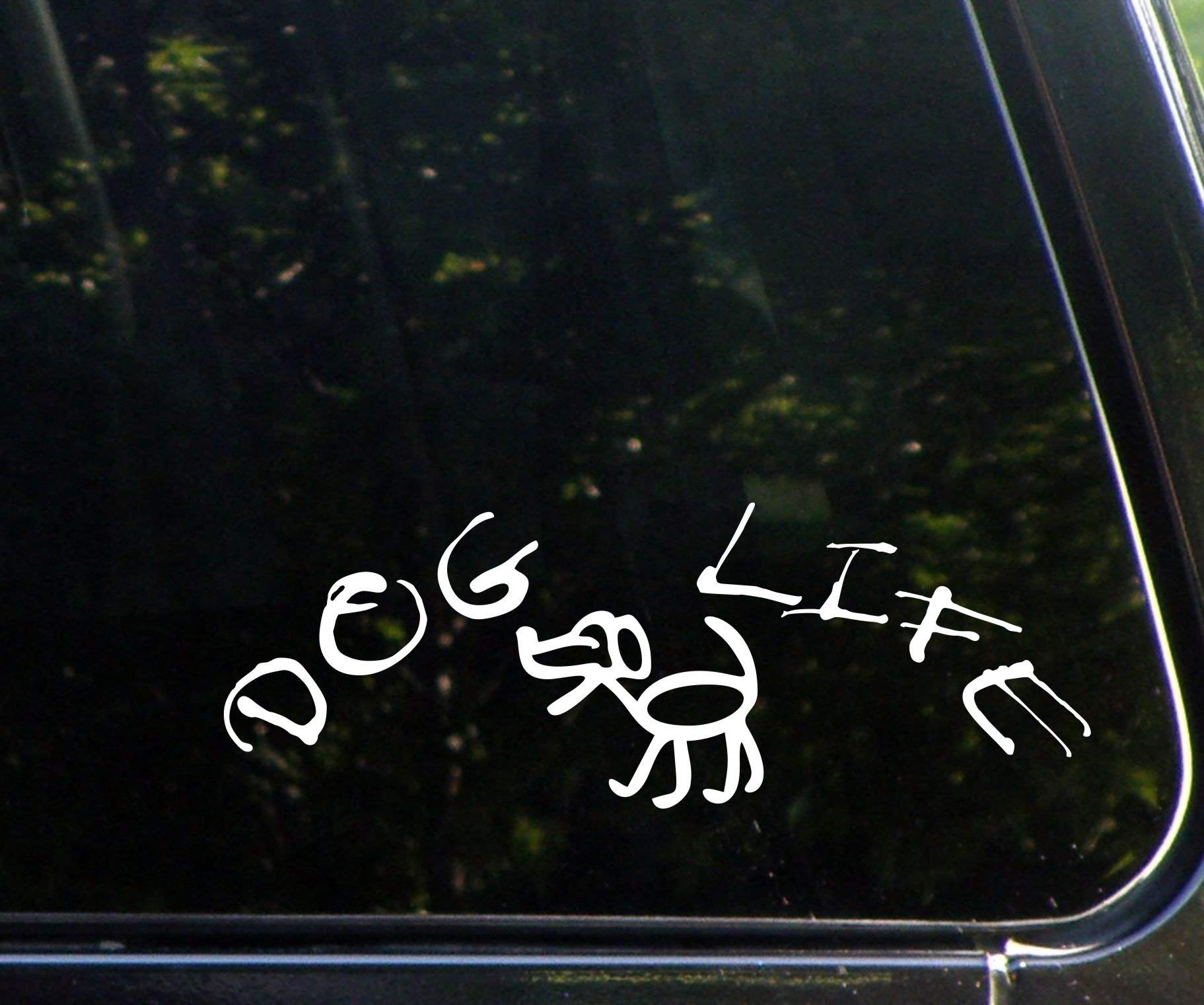Dog Life Die Cut Vinyl Decal - Waterproof Sticker for Windows, Cars, Trucks, Laptops, Walls | Perfect for Pet Lovers & Vehicle Decoration