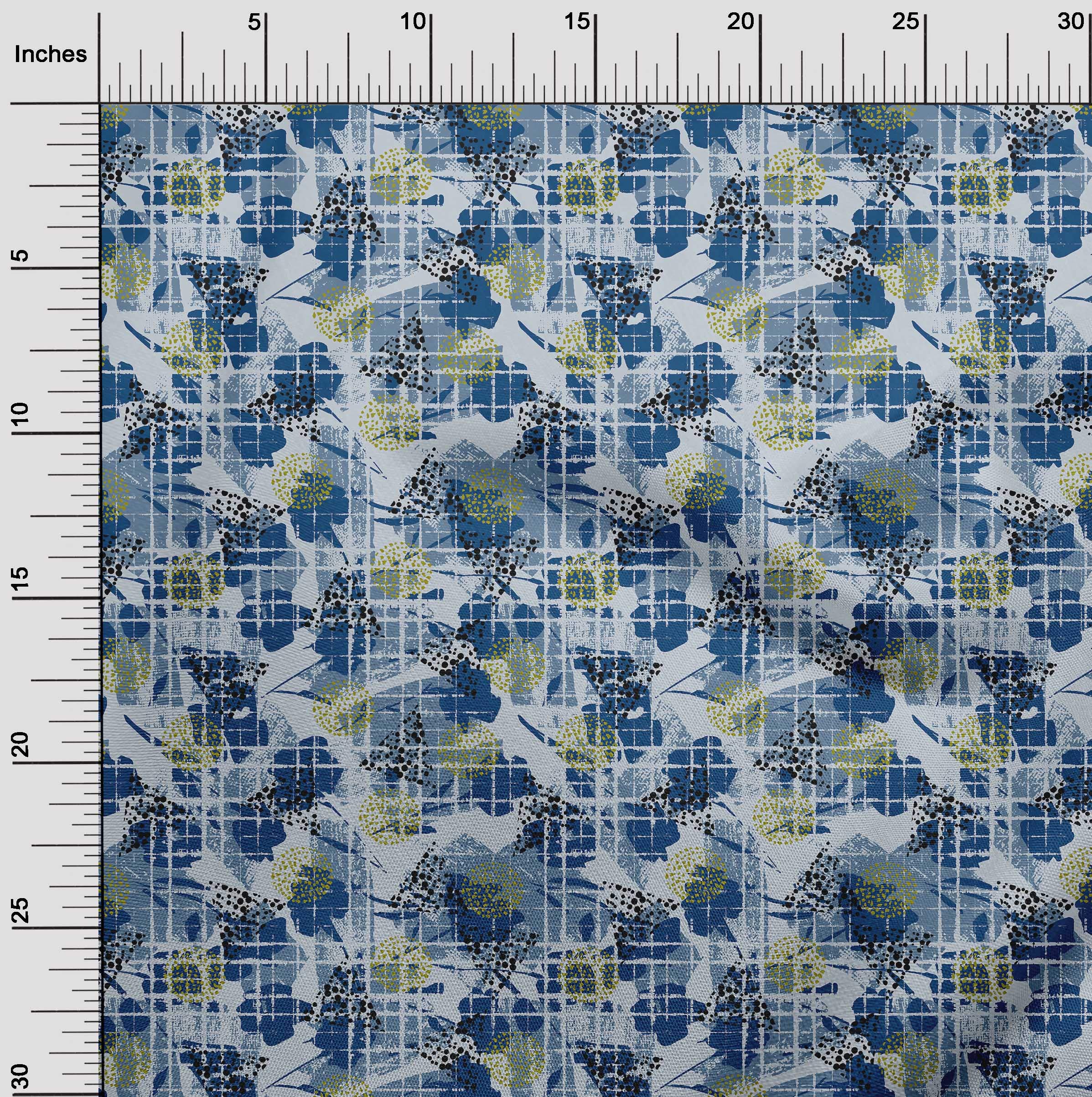 Premium Cotton Silk Blend Light Gray Geometric Print Fabric by The Yard - 42 Inch Wide for DIY Clothing, Home Decor & Sewing Projects - Perfect for Dresses, Curtains & Crafting