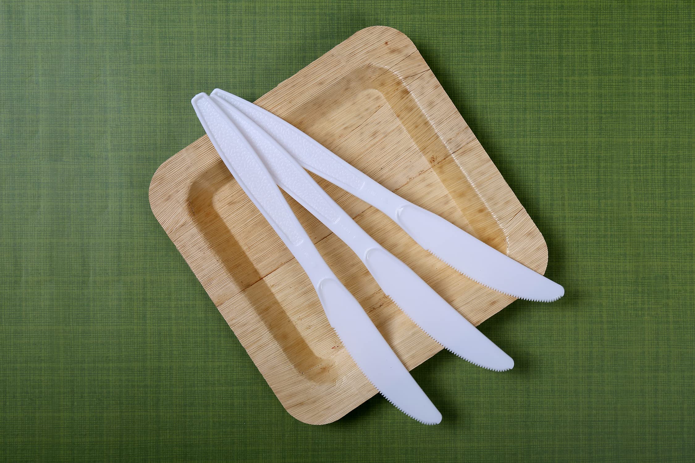 AmerCare Heavy Weight White Polystyrene Knives - 1000 Pack | Disposable Cutlery for Parties, Picnics & Catering | Durable & Eco-Friendly Plastic Knives