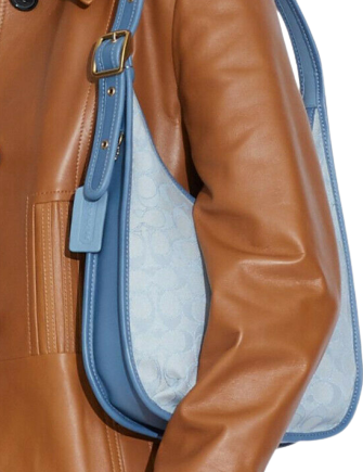 Coach Ergo Medium Shoulder Bag in Signature Jacquard - Stylish Crossbody Purse for Women, Perfect for Work, Travel & Everyday Use
