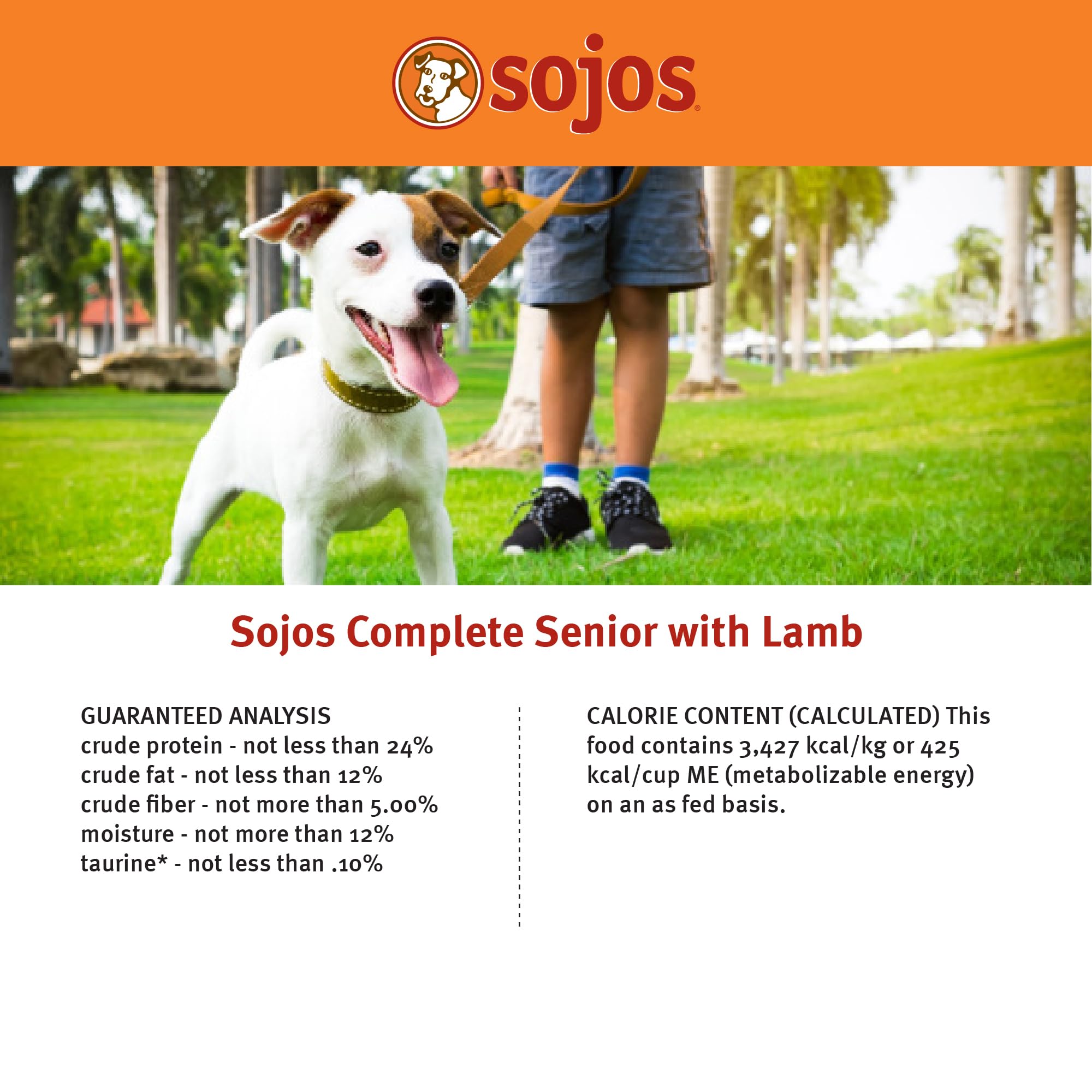 Sojos Complete Lamb Recipe Dehydrated Dog Food - Grain Free, Natural & Healthy 7 lb Bag for Small & Large Dogs - Perfect for Travel, Hiking & Outdoor Adventures