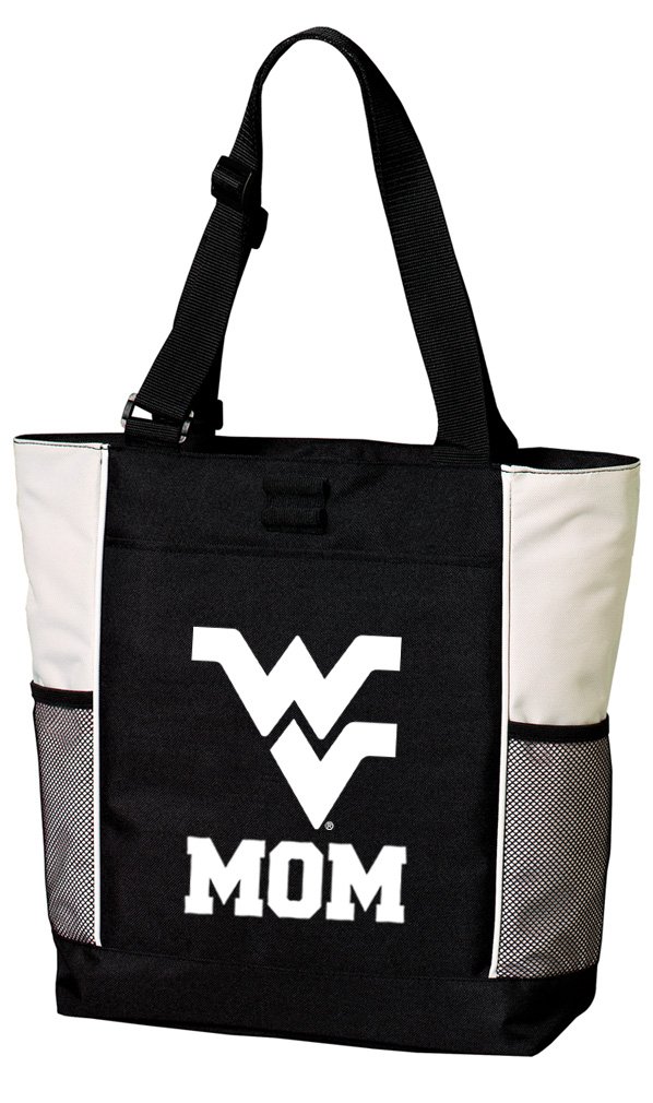 WVU Mom Tote Bag - West Virginia University WVU Themed Tote for Beach, Pool, Travel & School - Perfect for College Moms, Students & Alumni Gifts
