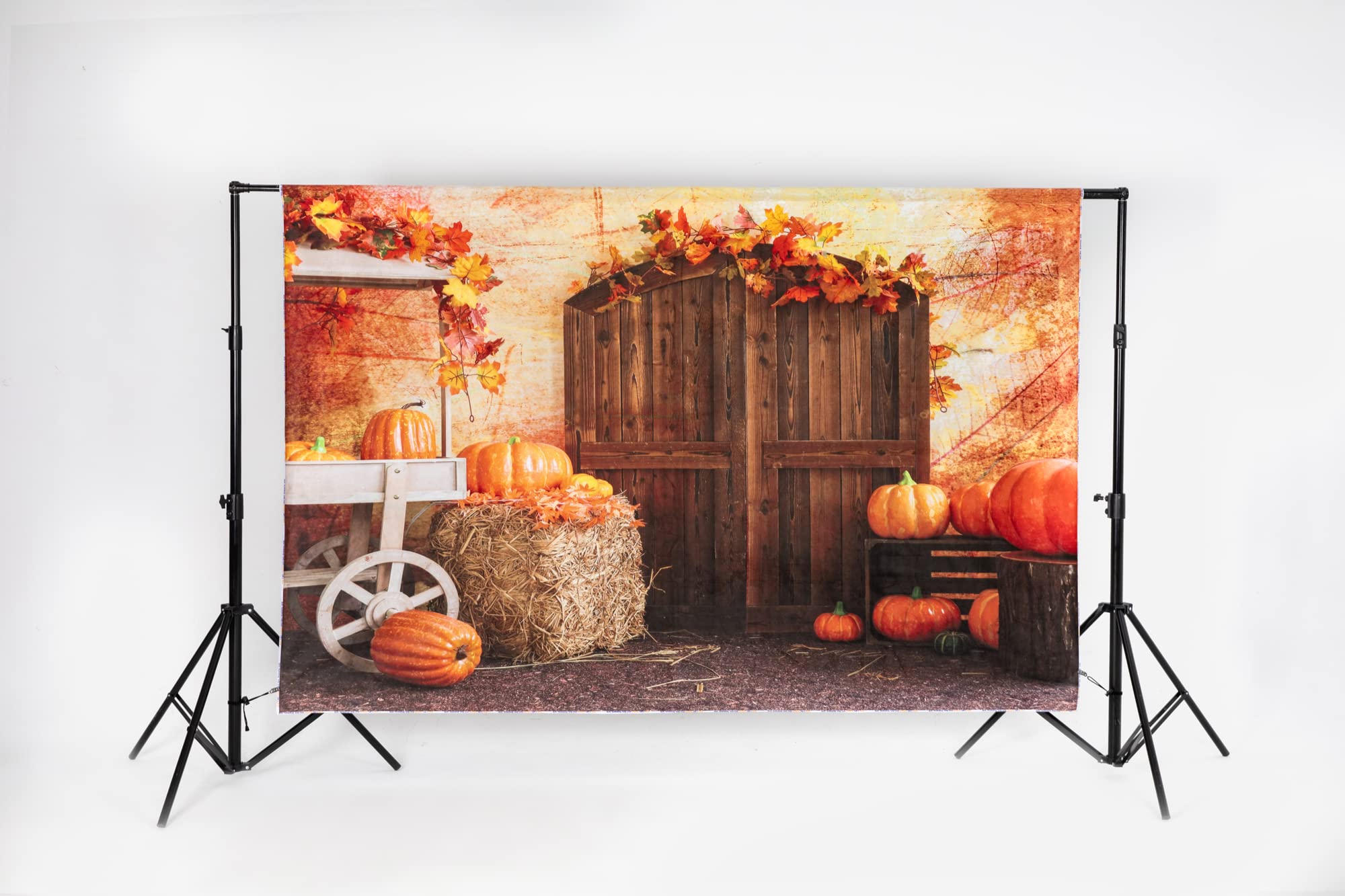 8x8ft Thanksgiving Backdrop - Autumn Pumpkin Photo Studio Props for Fall Decor
