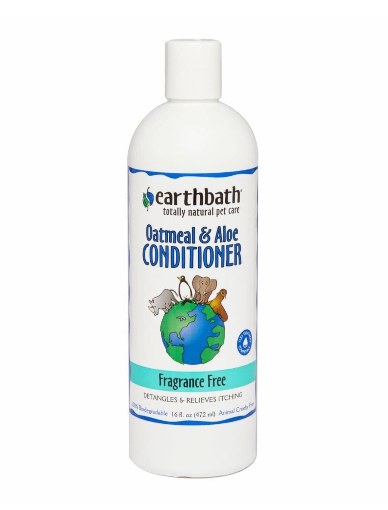 Earthbath Oatmeal & Aloe Fragrance Free Pet Conditioner for Dogs & Cats - Soothing Dry Itchy Skin (16oz & 1 Gallon) - Perfect for Bath Time & Allergy Relief