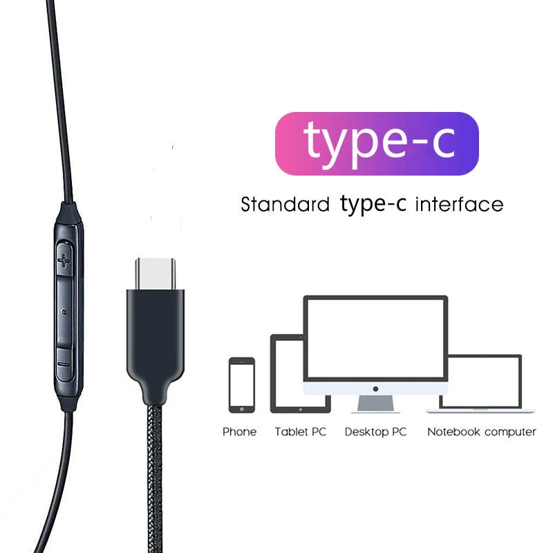 USB C Earbuds with Microphone, Noise Cancelling Wireless Headphones for iPhone Android - Perfect for Workouts, Commuting & Gaming
