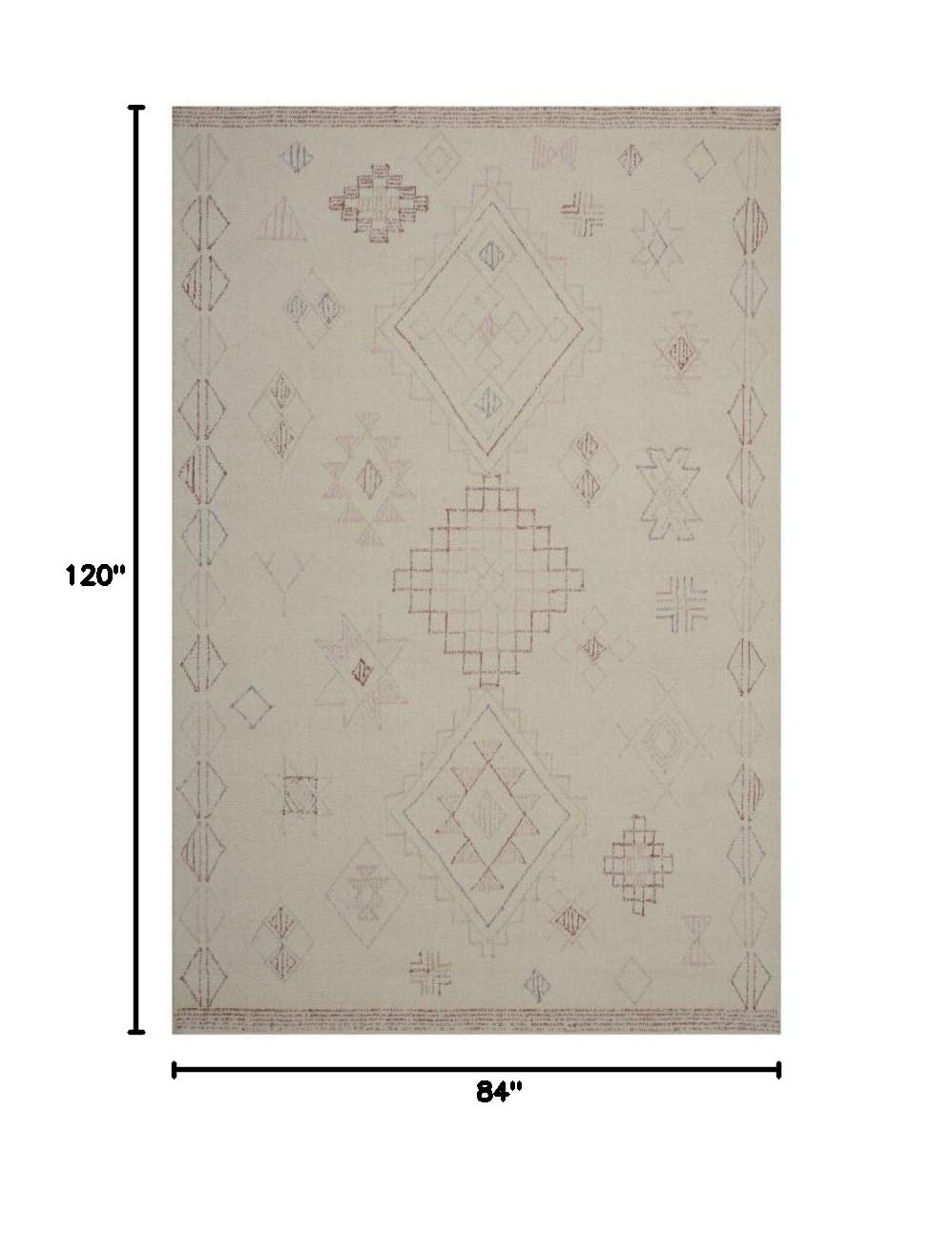 Rugsmith Ivory Hand Tufted Shiloh Area Rug 7x10 Feet - Soft Living Room Rug for Cozy Home Decor, Bedroom Carpet, Office Floor Mat
