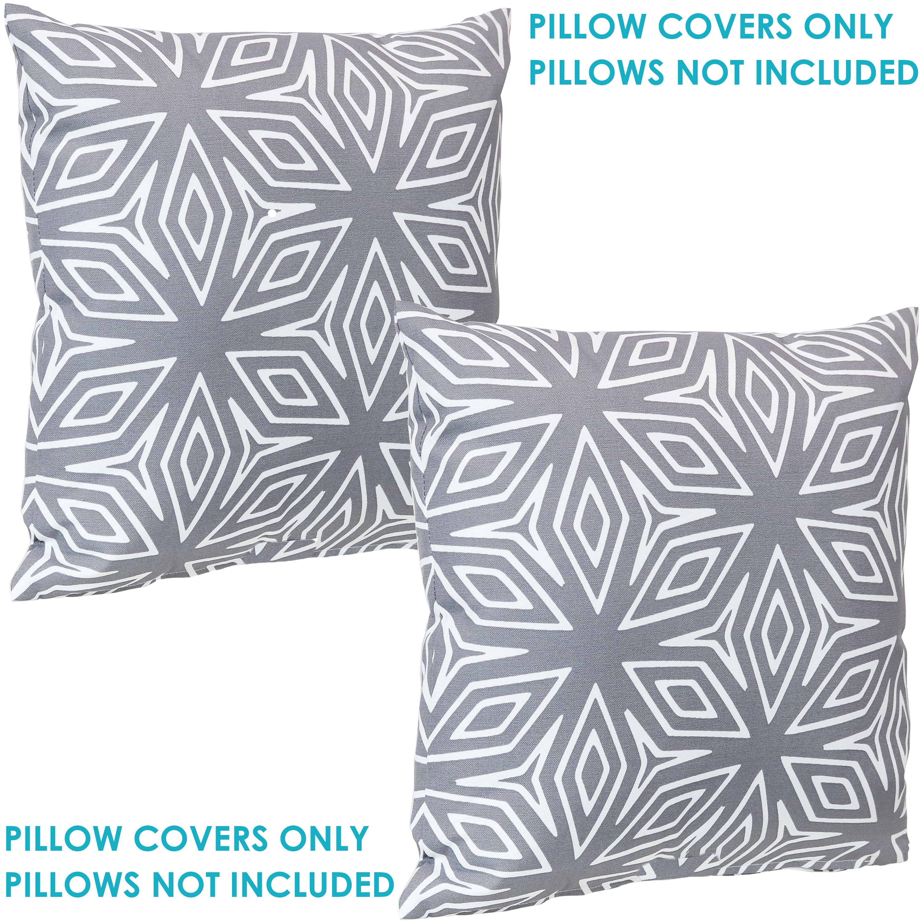 Stylish Sunnydaze Indoor & Outdoor Decorative Throw Pillow Covers - Perfect for Patio, Living Room & Bedroom Decor