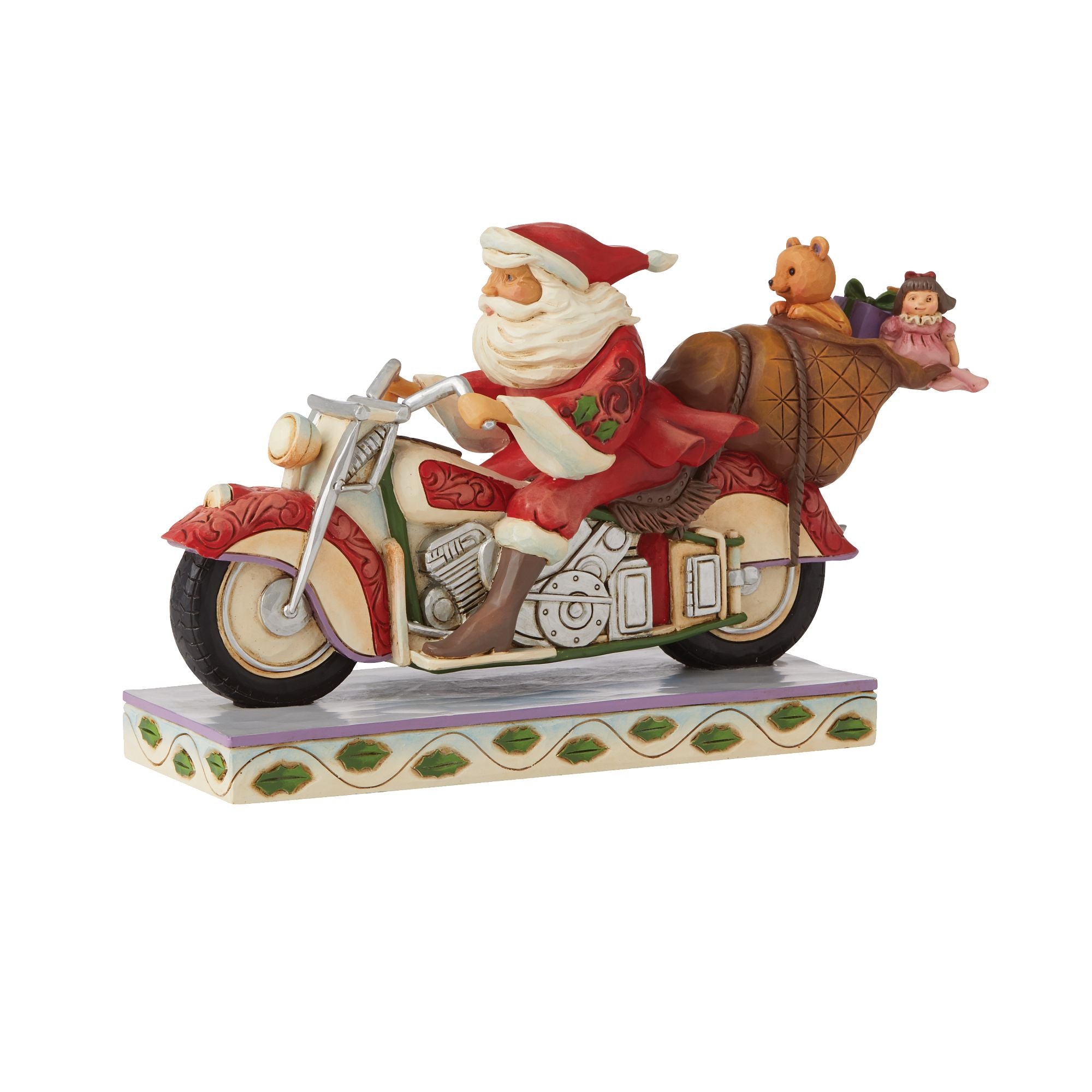 Santa Riding Motorcycle Christmas Decoration - Fun Holiday Home Decor for Xmas Tree, Yard, and Party | Outdoor & Indoor Use