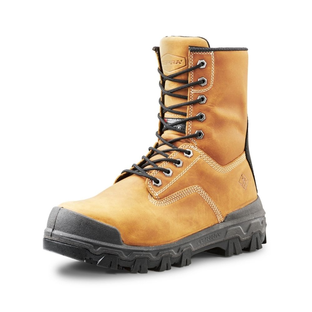 Terra Sentry 2020 Men's 8 Composite Toe Work Boots - Safety Shoes with Bumper Toe TR0A4NQ9FWE, Brown - Ideal for Construction, Warehouse & Industrial Work