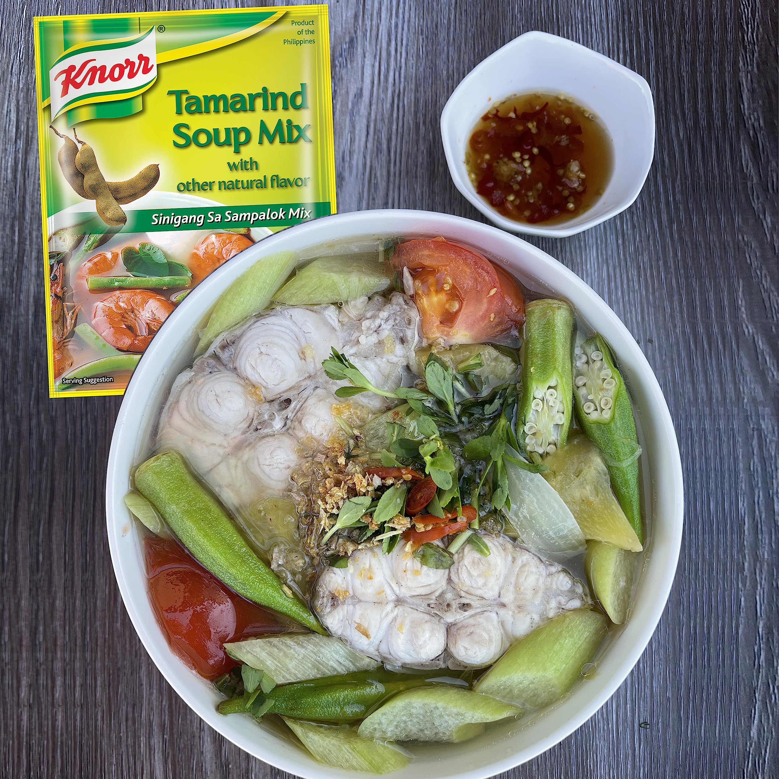 Knorr Tamarind Soup Mix (Sinigang sa Sampalok Mix) 1.41oz (40g) 2-Pack - Authentic Filipino Sour Soup Base for Sinigang, Seafood & Vegetable Dishes | Quick & Easy Meal Solution