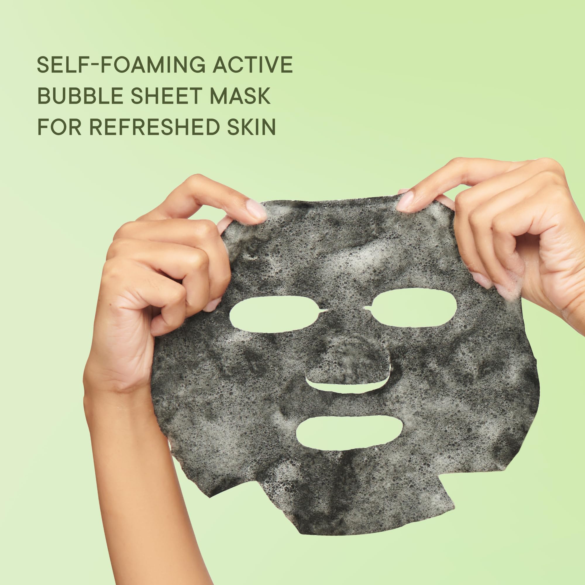 QUENCH BOTANICS Korean Bubble Sheet Mask with Matcha Green Tea & Antioxidants | Self-Foaming Face Mask for Glowing Skin | Deep Cleansing & Purifying | Made in Korea (1 Pack, 21ml) | Perfect for Spa Night & Self-Care Routine