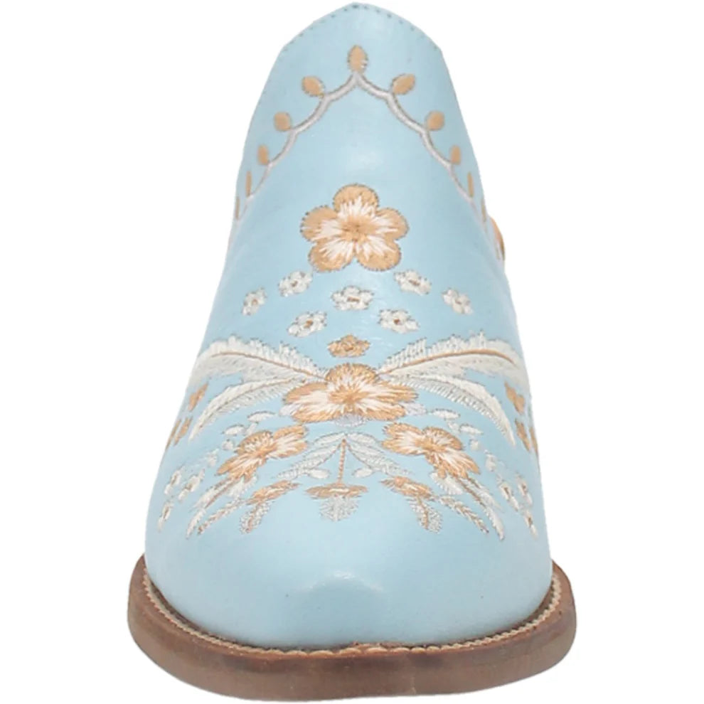 Wildflower Lad Mule with Embroidered Blue Design - Comfortable Slip-On Shoes for Men, Casual & Outdoor Wear