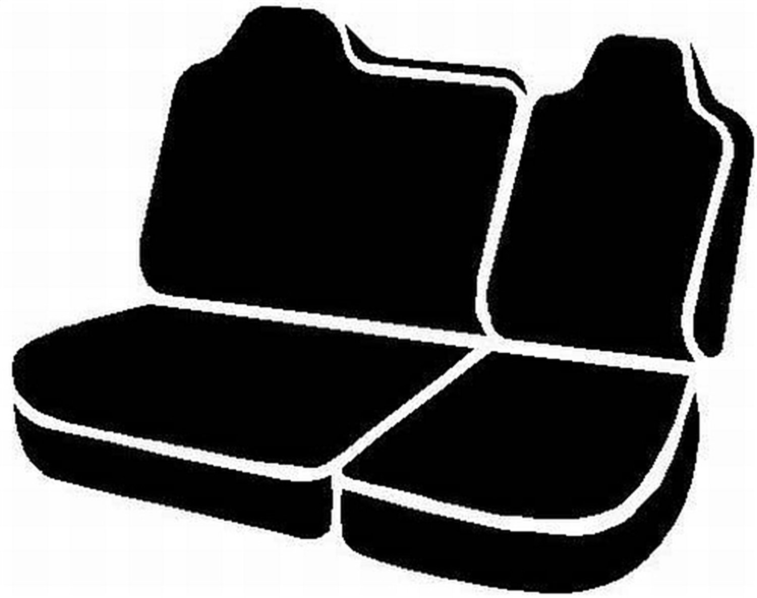 Fia TR42-41 Black Custom Fit Rear Seat Cover 40/60 Split - Premium Saddle Blanket Design for Trucks & SUVs | Waterproof & Durable Protection for Pets, Kids & Spills
