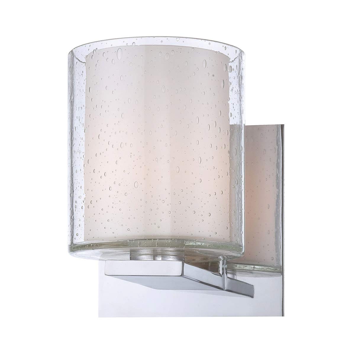 Decovio 15045-CCS1 6-Inch Chrome Vanity Light Fixture for Bathroom - Modern Single Wall Sconce with Clear Glass Shade, Perfect for Powder Room, Dressing Area or Bedroom Lighting