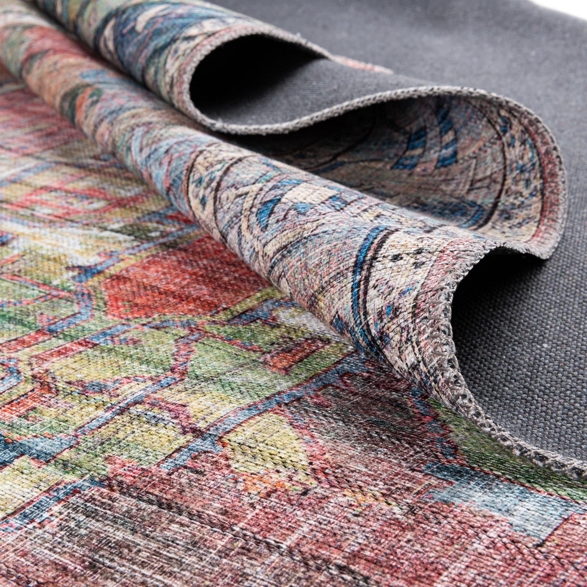 Washable Area Rug 10' x 13' - Low Pile Modern Carpet for Living Room & Dining Room | Durable Easy-Clean Floor Mat for High Traffic Areas & Open Concept Spaces - Maahru Collection by Rugs.com