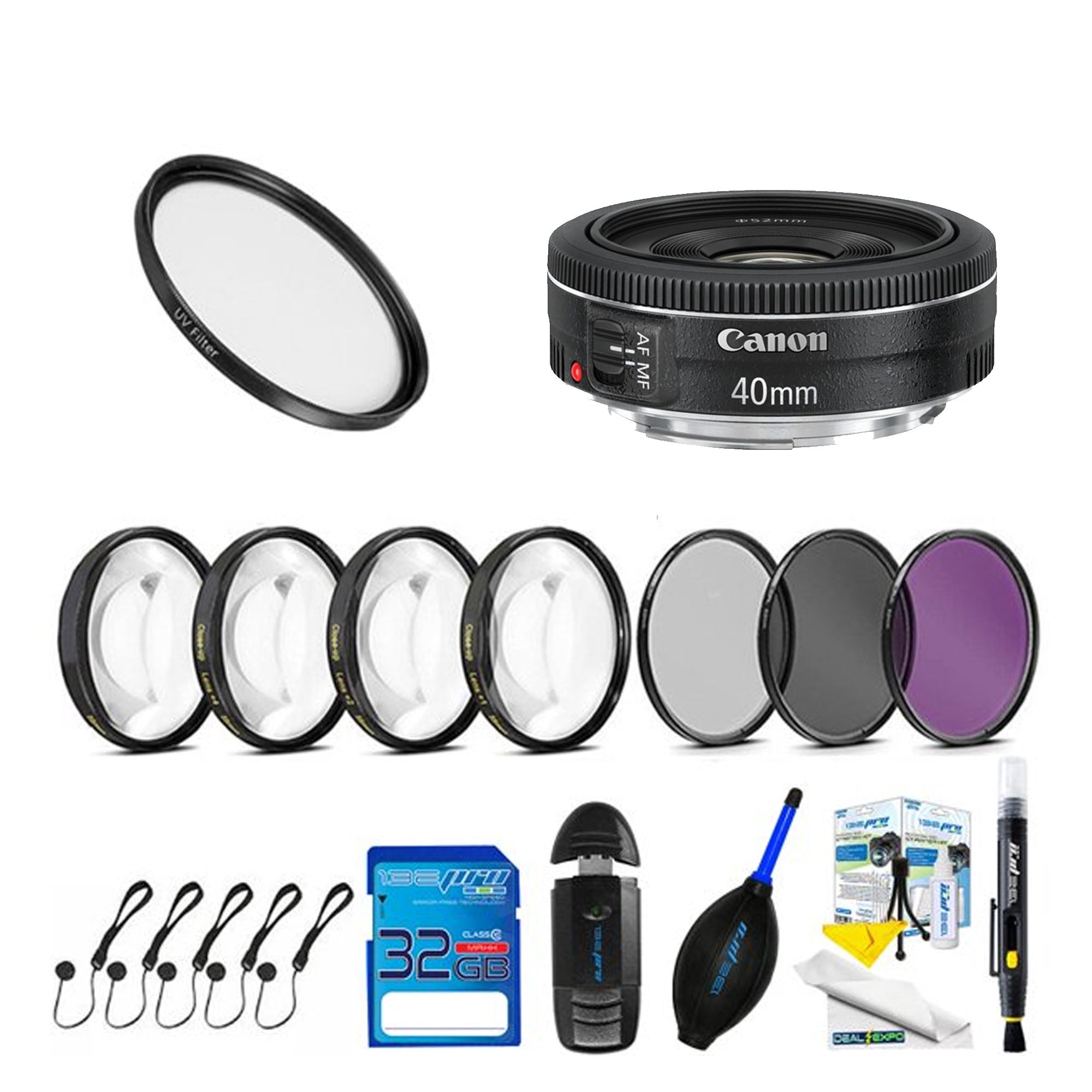 Canon EF 40mm f/2.8 STM Lens with Filter Kit - Compact Prime Lens for Portrait & Street Photography | DSLR Camera Accessories