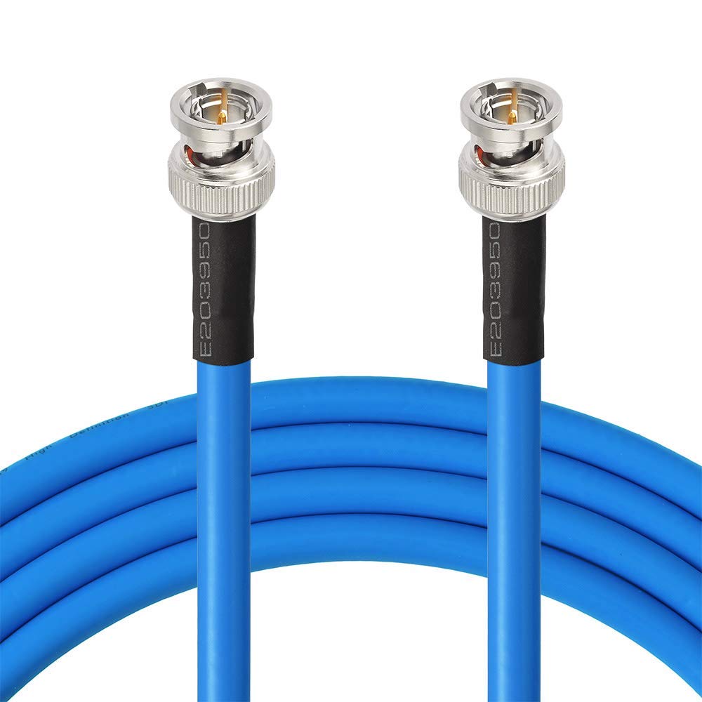 SUPERBAT 50ft SDI Cable - 3G/6G/12G-SDI BNC Video Cable with Belden 1694A - Professional Grade for Security Cameras, Monitors & HDMI Converters - Perfect for CCTV Installations & Broadcast Studios