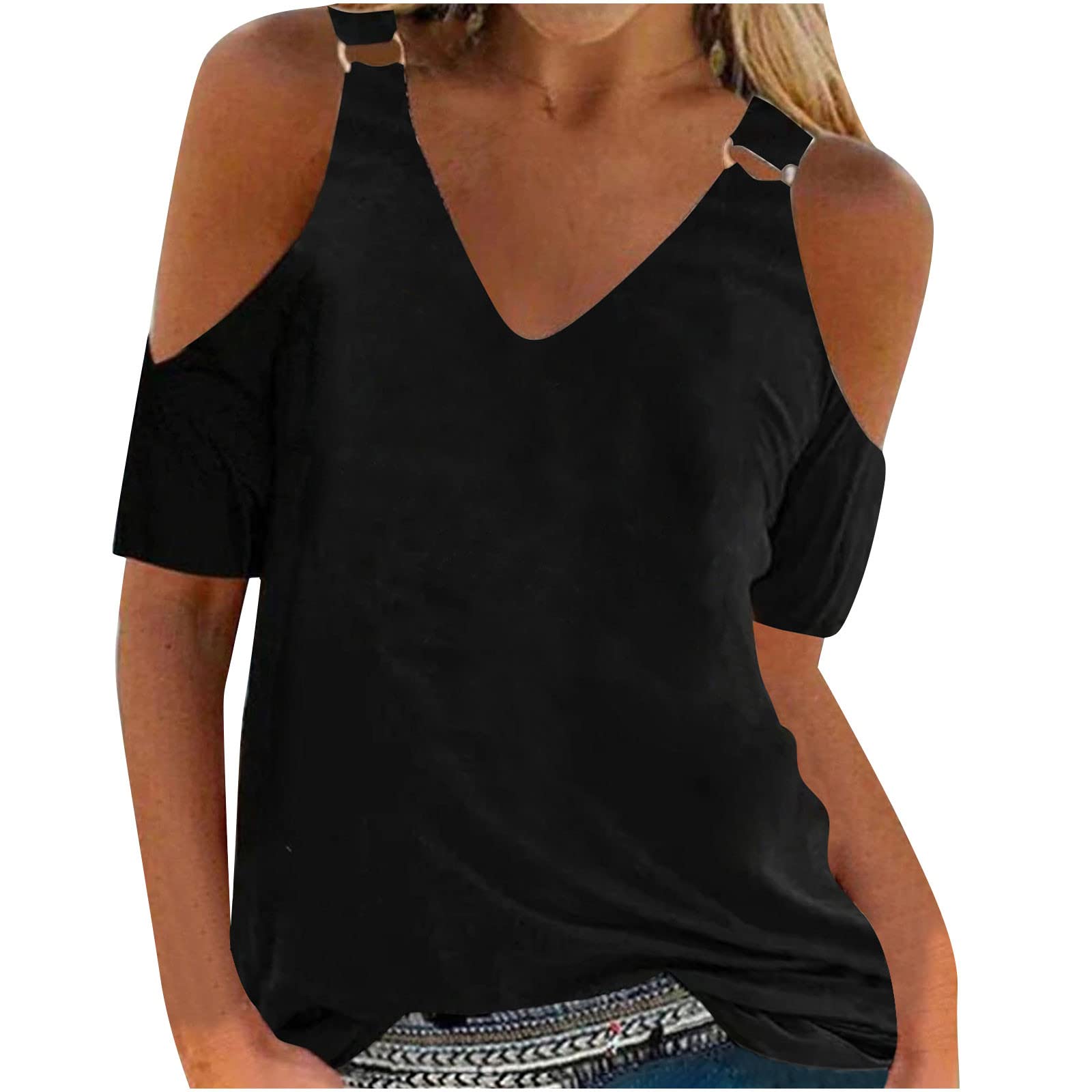 Women's Casual T-Shirts - Summer Cute Printed Tee, Loose Fit Plus Size Short Sleeve Blouses | Comfortable & Sexy Tunic Tops for Everyday Wear, Outings & Vacation