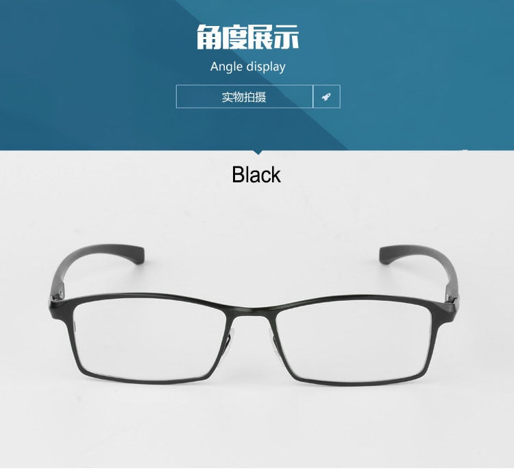 Bclear Men's Full Rim Alloy Frame Eyeglasses S9064 - Lightweight & Durable Reading Glasses for Men, Computer Glasses for Office Work & Daily Use
