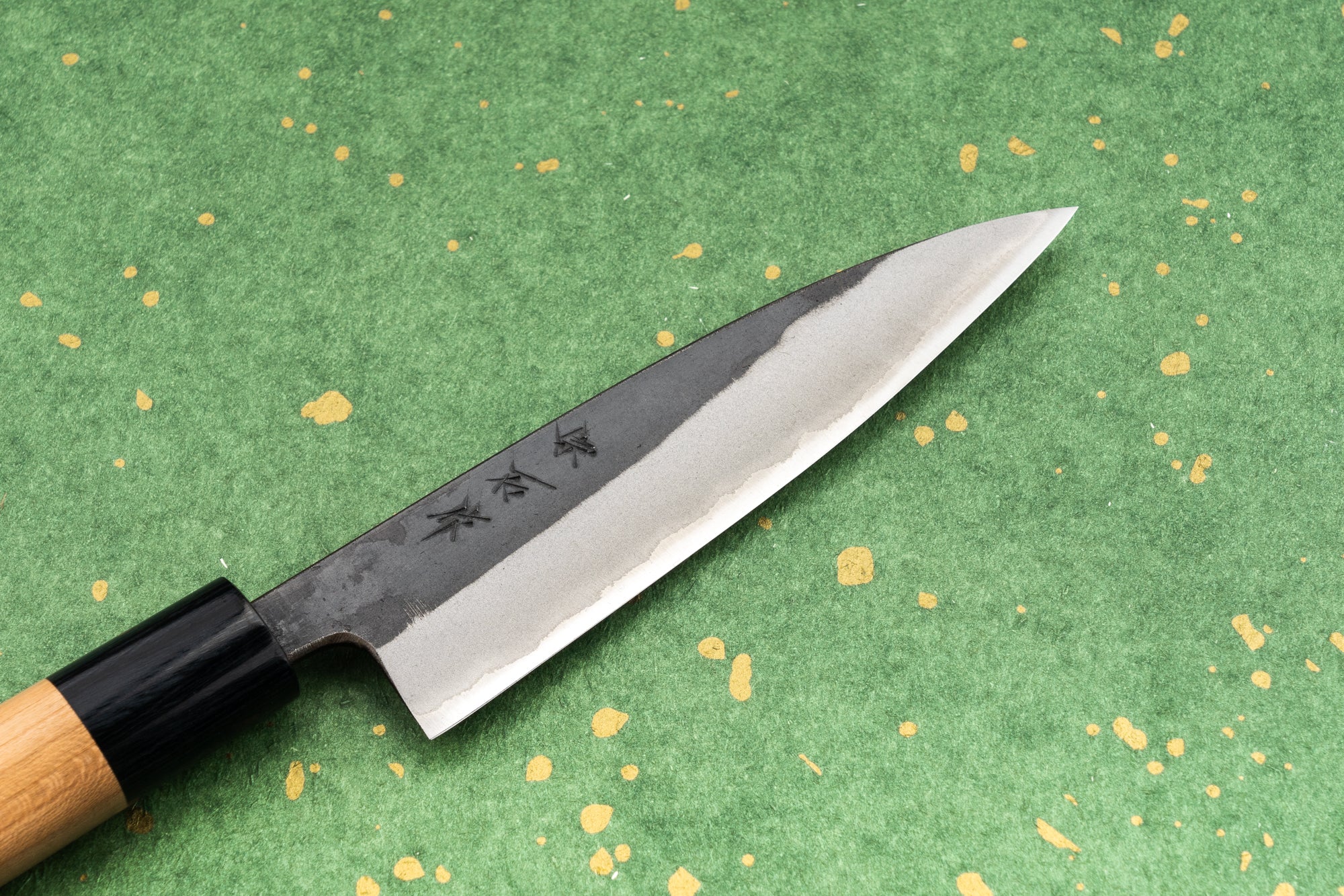 Muneishi Aogami Stainless Steel Kurouchi Petty Knife 120mm - Japanese Kitchen Knife for Precision Slicing, Peeling & Garnishing
