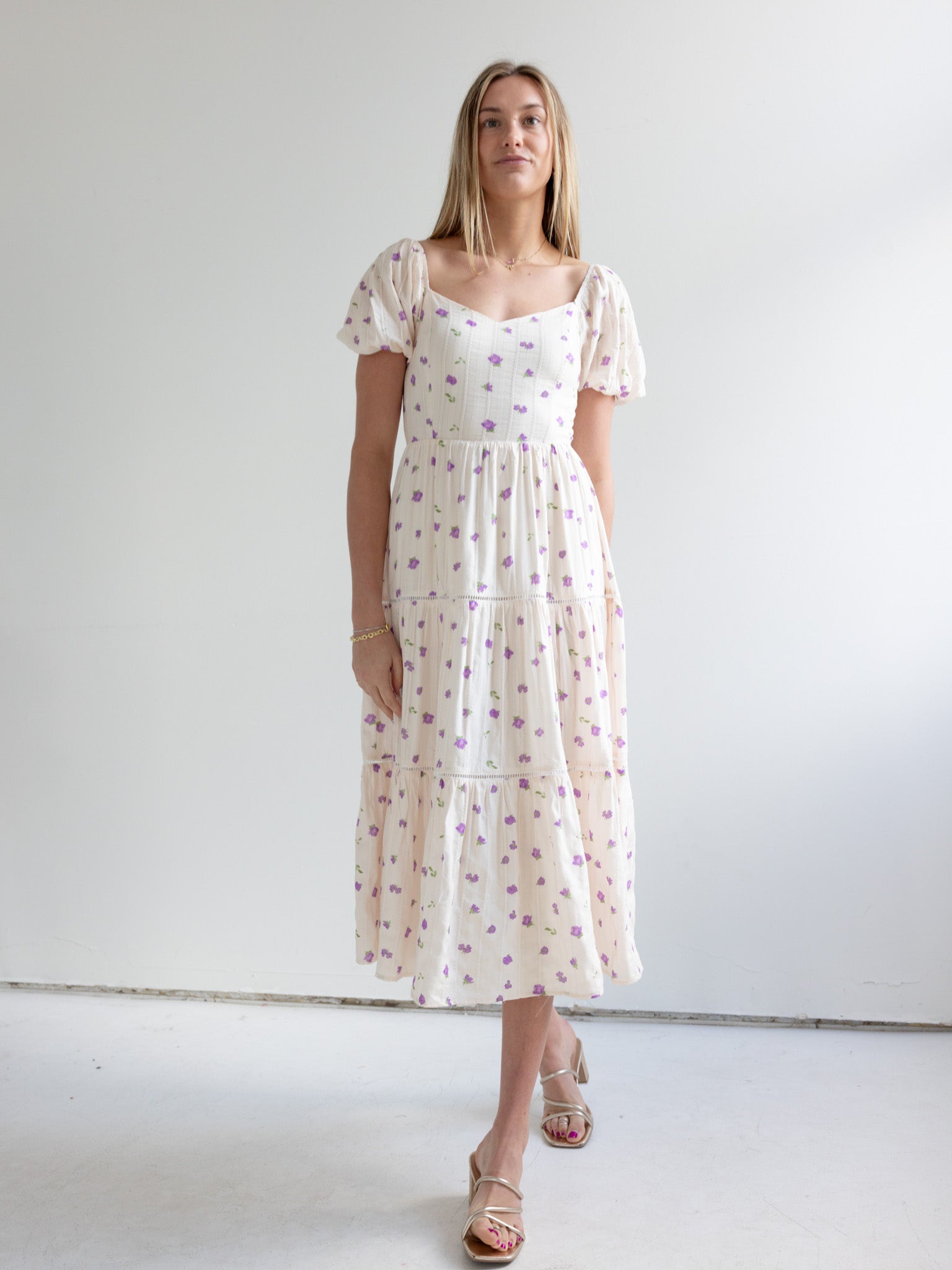 Elegant Lilac Midi Dress for Women - Flowy Summer Casual Dress with Pockets | Perfect for Brunch, Date Night & Vacation Outfits