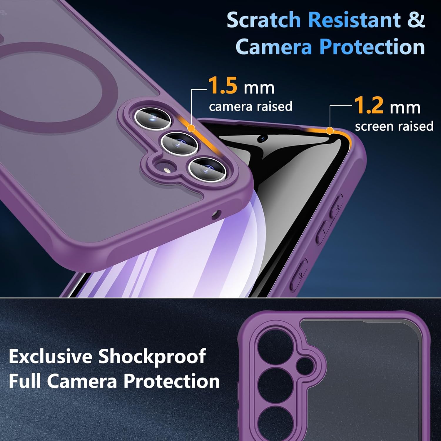 Samsung Galaxy S25 Ultra Tempered Glass Screen Protector with Slim Bumper Case - Shockproof Full-Body Protection for Work, Travel & Outdoor Activities
